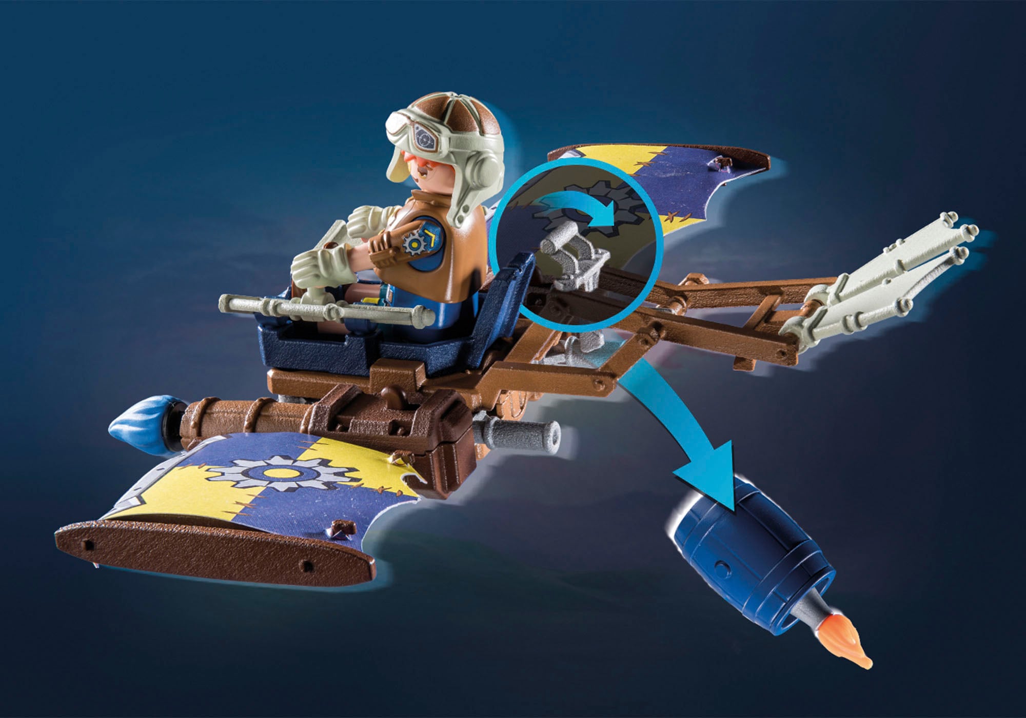 Playmobil® Konstruktions-Spielset »Novelmore - Darios Fluggleiter (71211), Novelmore«, (55 St.), Made in Europe