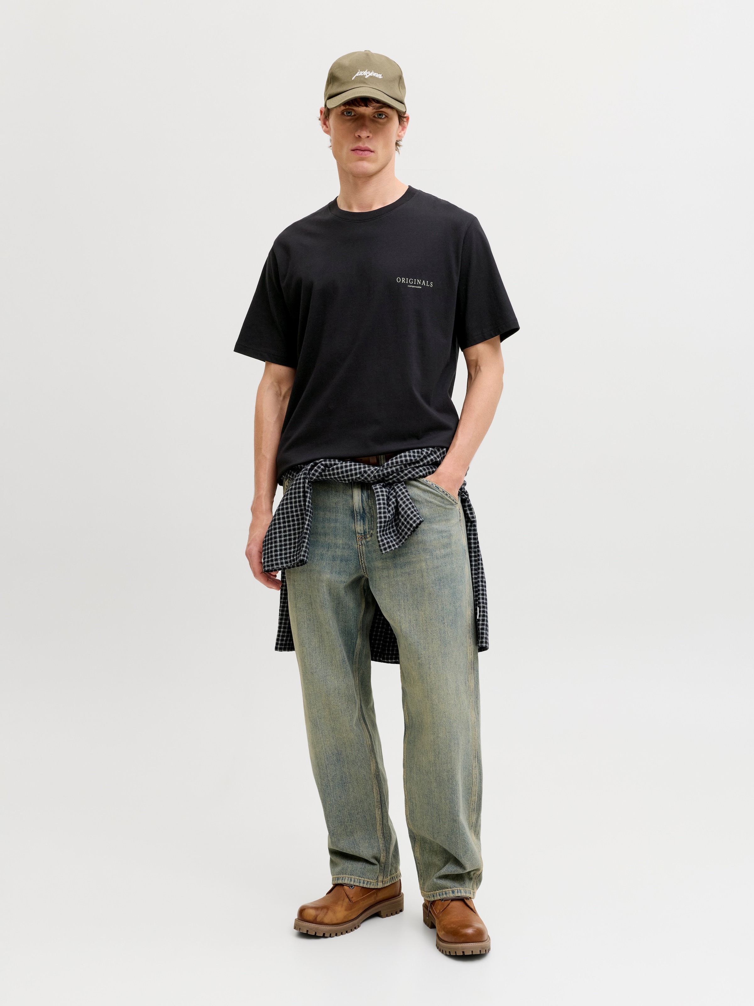 Jack & Jones Kurzarmshirt »JORMONTAUK AOP BACK TEE SS CREW NECK« Baumwolle, regular fit