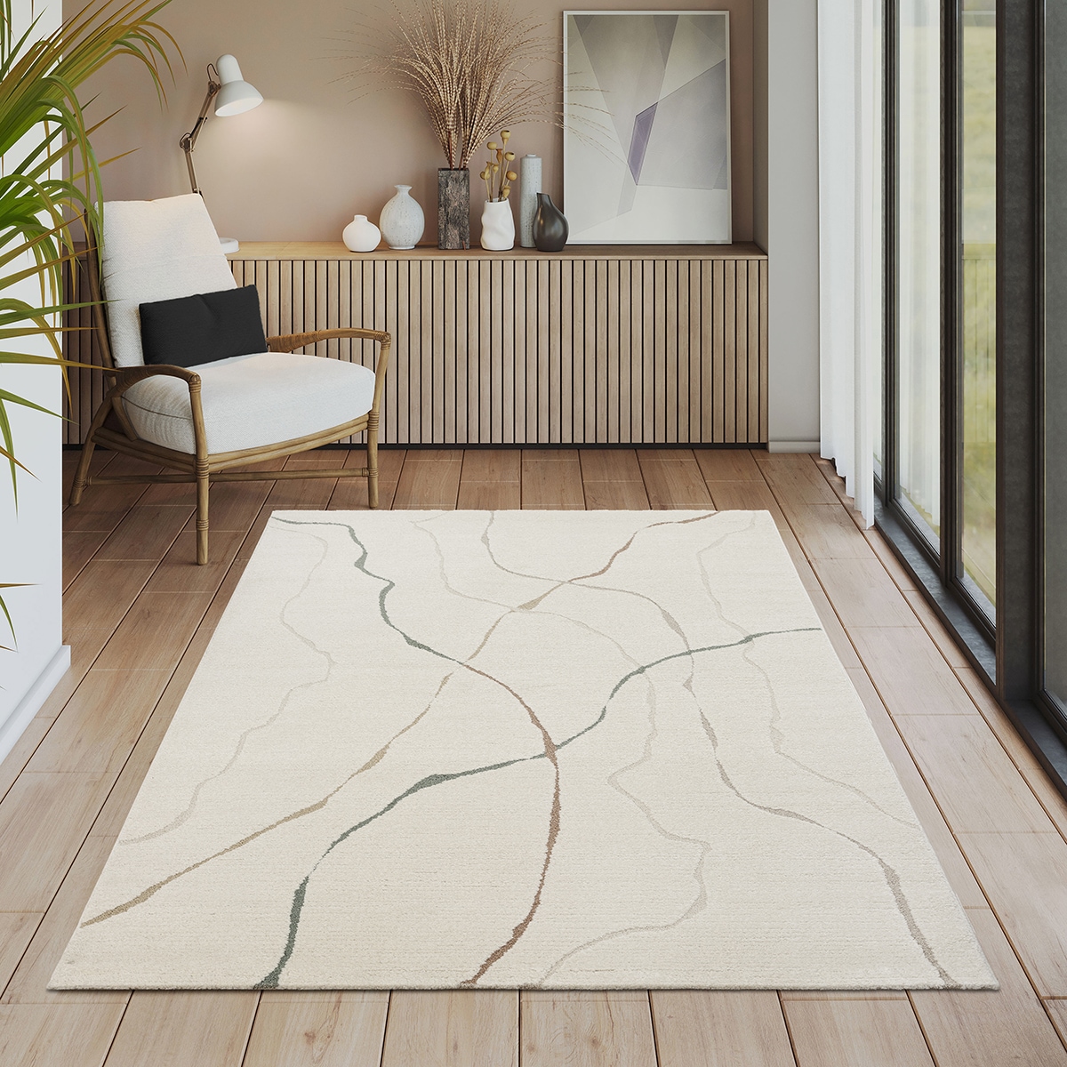 the carpet Teppich »Everest«, rechteckig, 14 mm Höhe, moderner Wohnzimmer Teppich hohe Flordichte