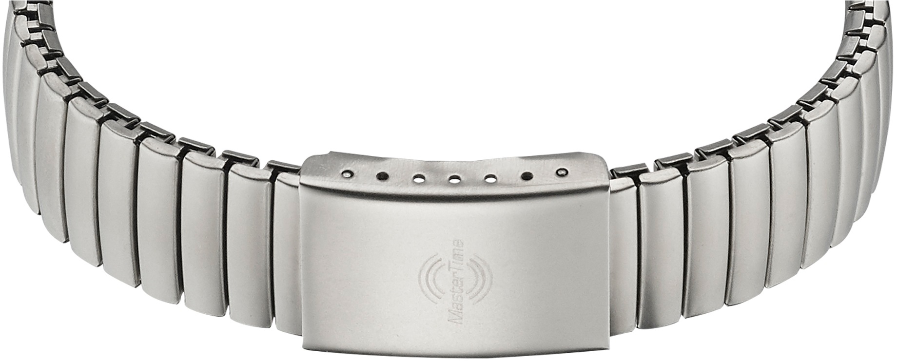 MASTER TIME Funkuhr »Basic«, Armbanduhr, Quarzuhr, Damenuhr, Datum, Leuchtzeiger, Flexband, Zugband