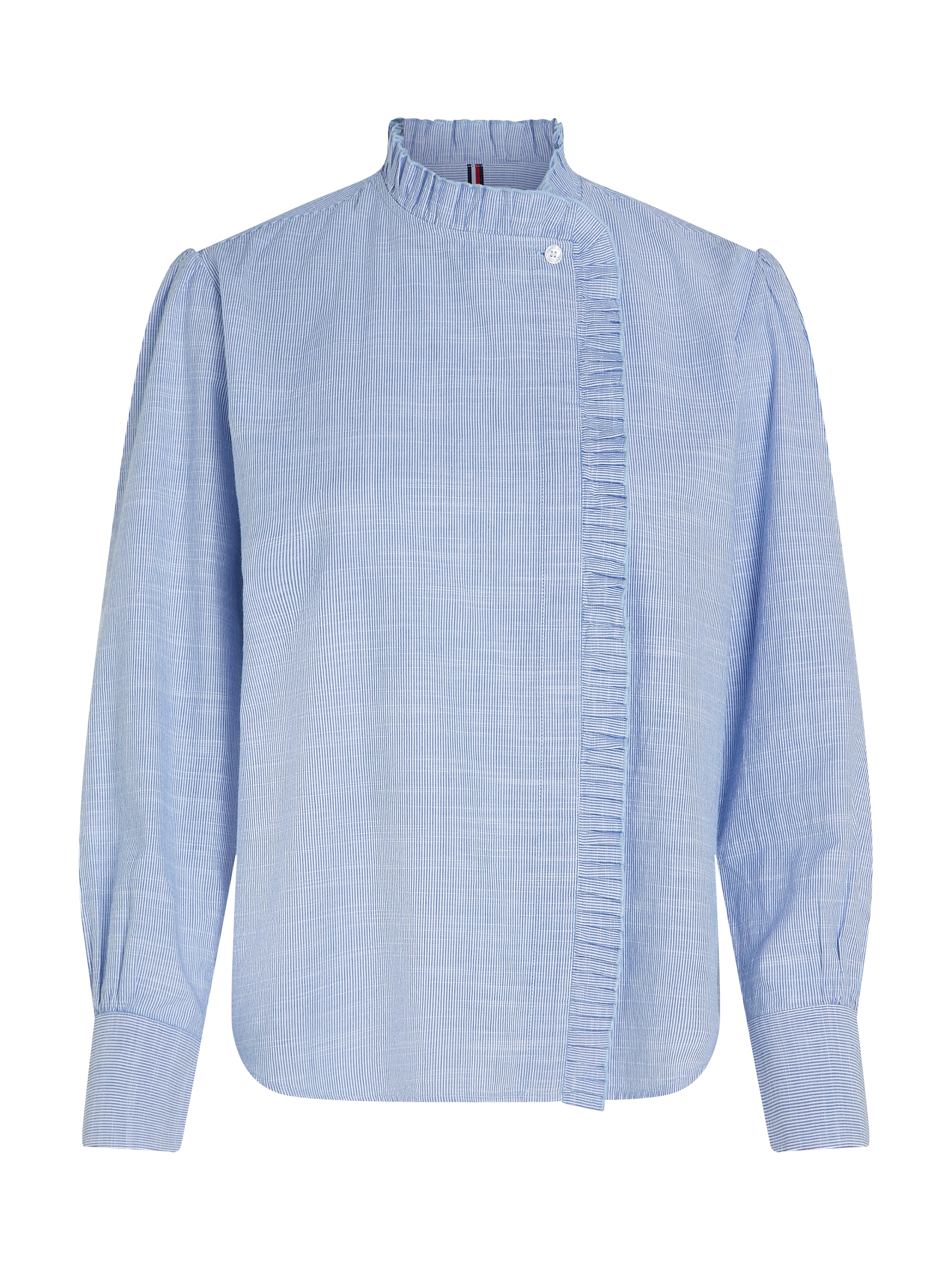 Tommy Hilfiger Hemdbluse »COTTON STP RUFFLE RELAXED SHIRT«, mit Rüschen-Besätze