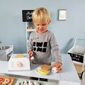 MUSTERKIND® Kinder-Toaster »Olea, weiß/graublau«, mit drehbaren Knopf