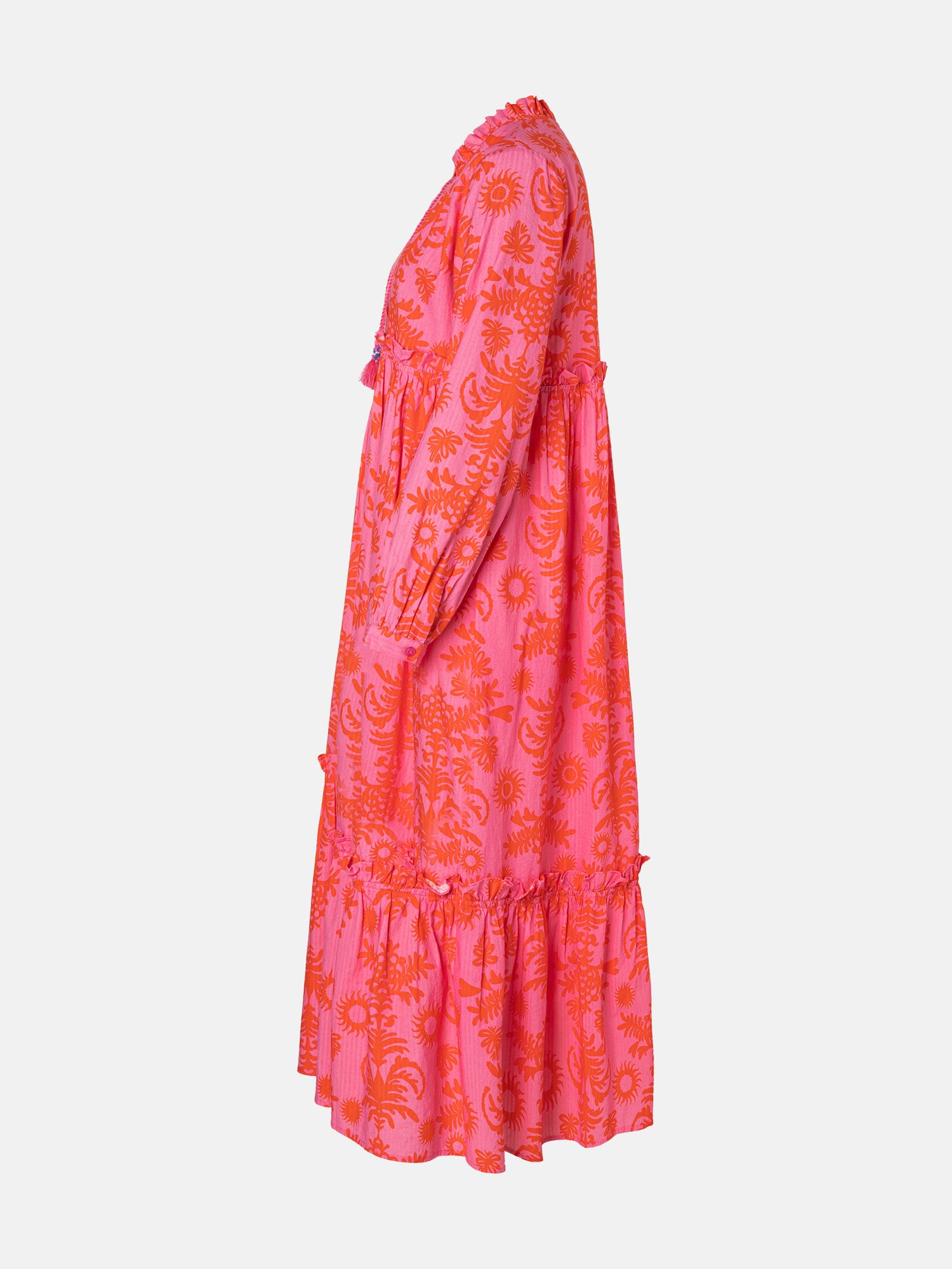 Lieblingsstück Druckkleid »EddaL« Eingrifftaschen mit Rüschen-Details, Langarm