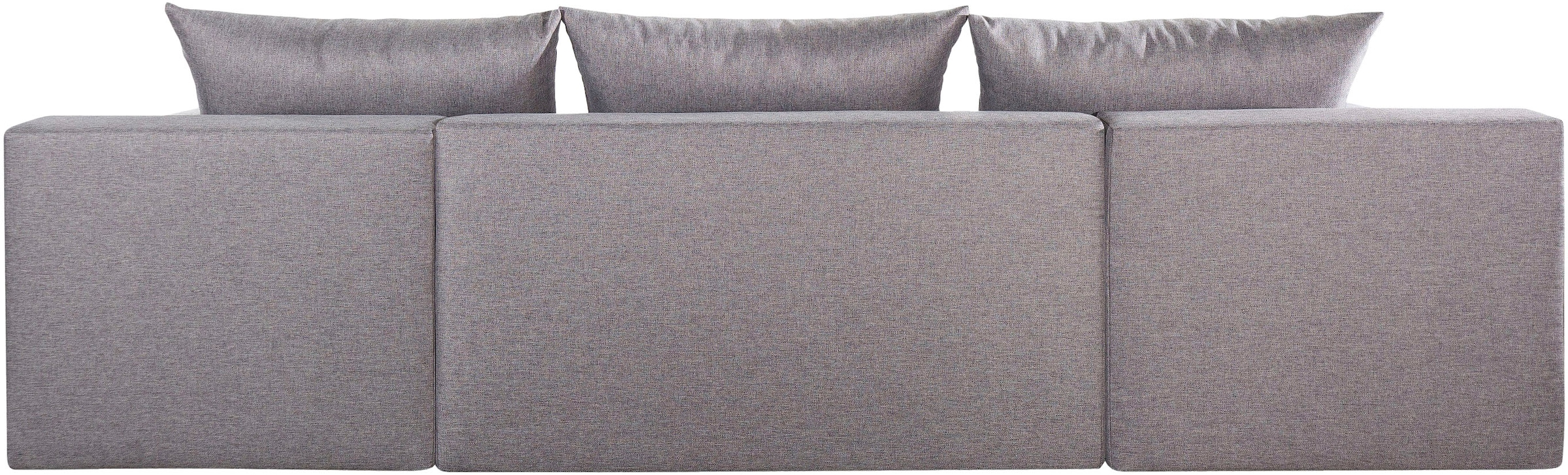 COLLECTION AB Wohnlandschaft »Josy U-Form, Breite 269 cm, Flachgewebe, Struktur, Cord & Cord/Mix«, (Cord-/Mix), inkl. Bettfunktion, Bettkasten, mit 3 gleich großen Rückenkissen