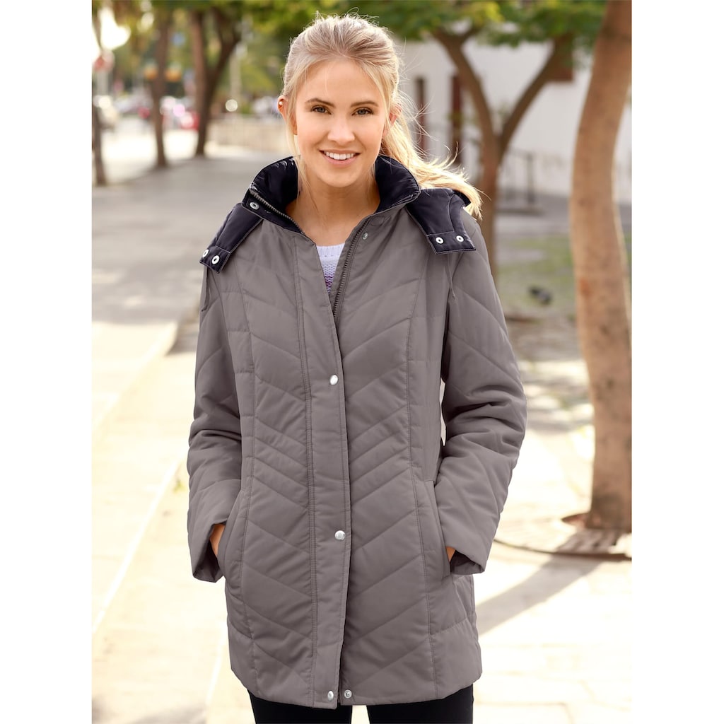 Classic Basics Steppjacke, mit Kapuze