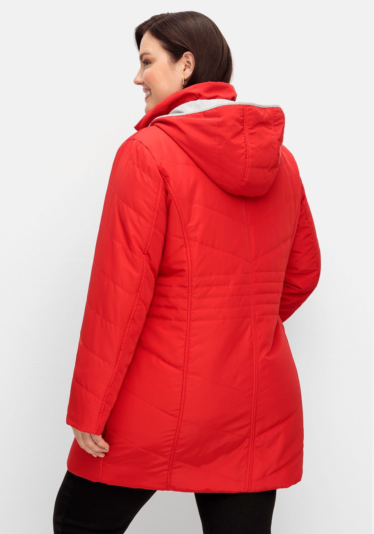 Sheego Steppjacke »Longsteppjacke leicht wattiert und wasserabweisend«