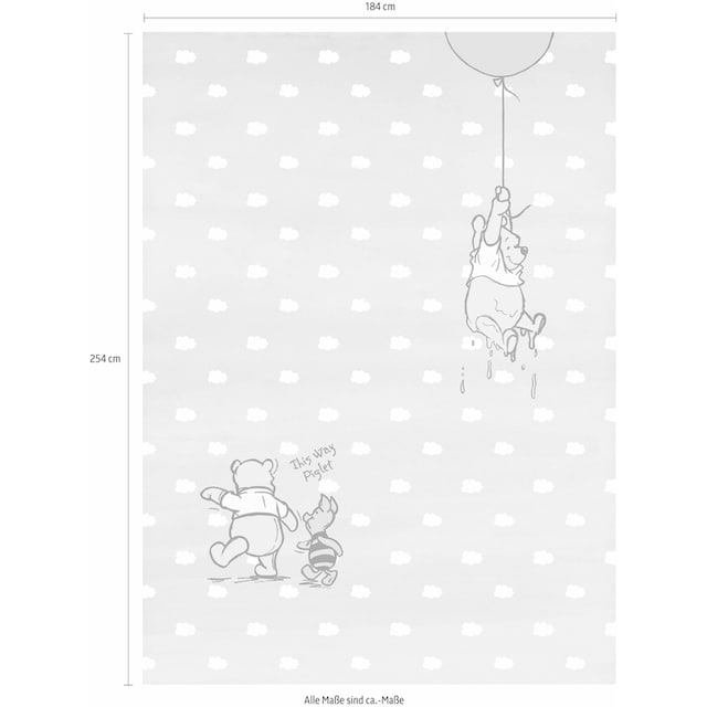 Komar Fototapete »Winnie Pooh Piglet«, 184x254 cm (Breite x Höhe),  inklusive Kleister online kaufen | mit 3 Jahren XXL Garantie
