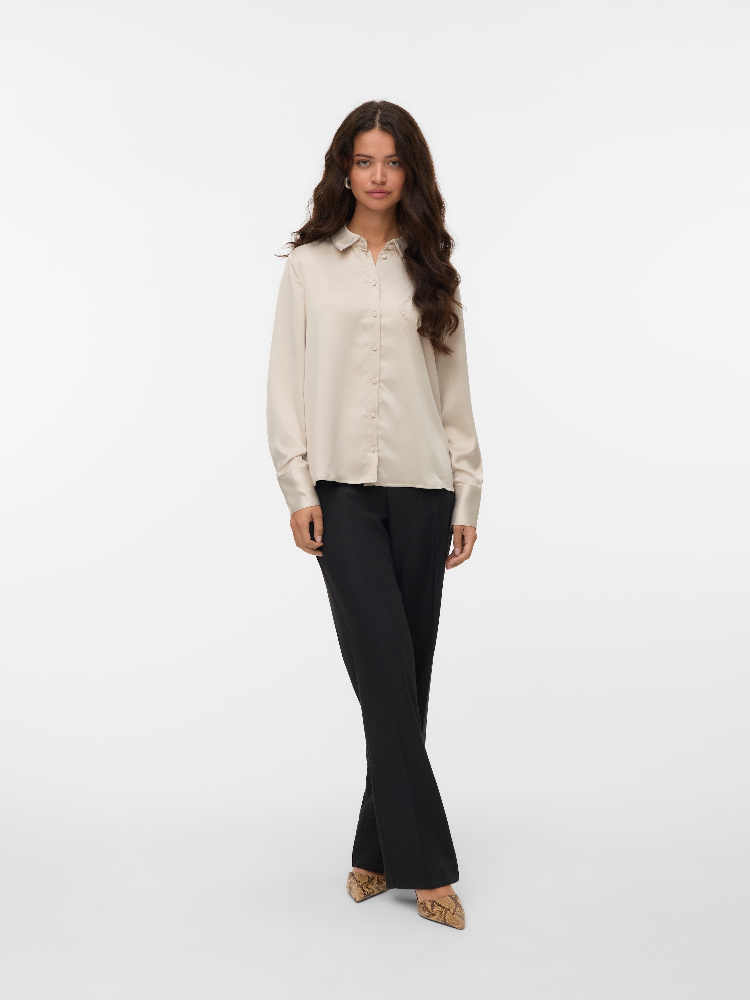 Vero Moda Langarmbluse »VMMERLE LS SHIRT WVN GA NOOS«