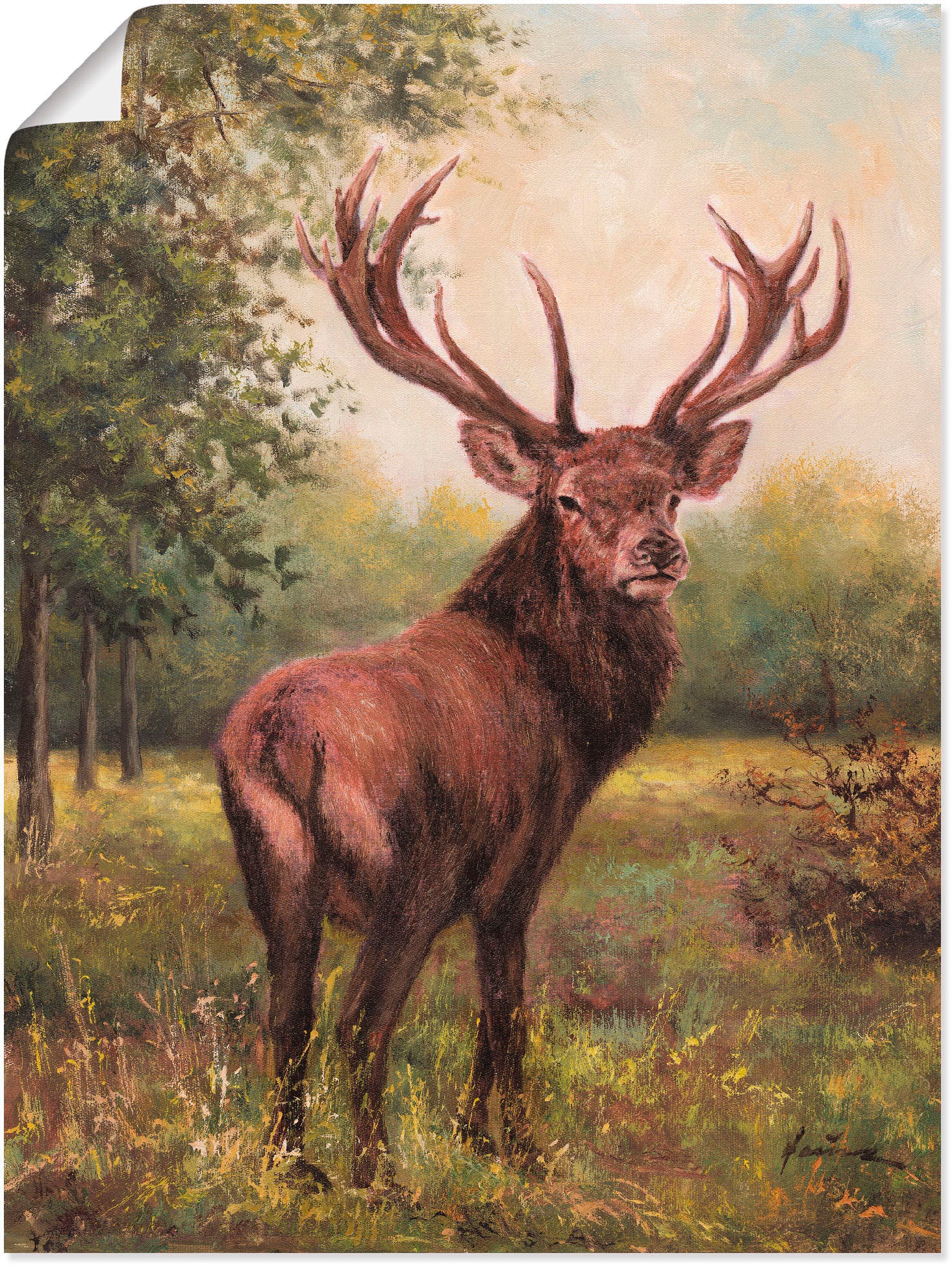 Reinders! Poster »Hirsch im Wald« auf Raten kaufen