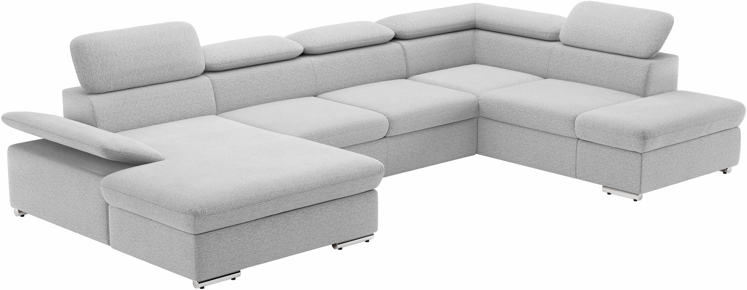 sit&more Wohnlandschaft »Valantine U-Form, B: 349 cm« mit Arm- & Kopfteilverstellung, optional mit Bettfunktion