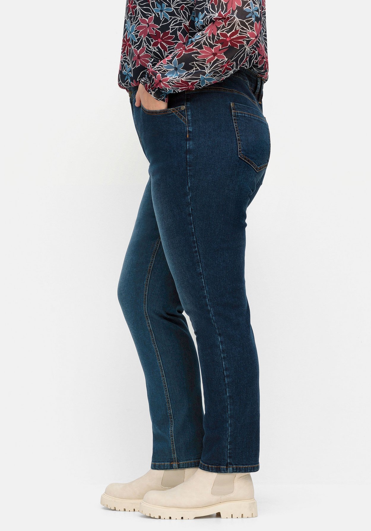 Sheego Stretch-Jeans »Jeans PIA, aus elastischem Denim«