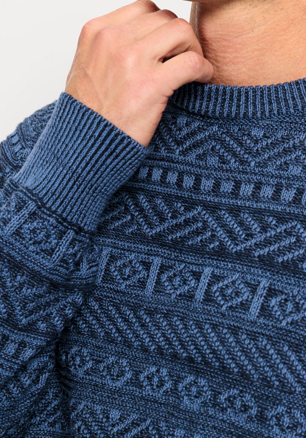 OLYMP Rundhalspullover »OLYMP Strick Casual«, mit modischer Struktur