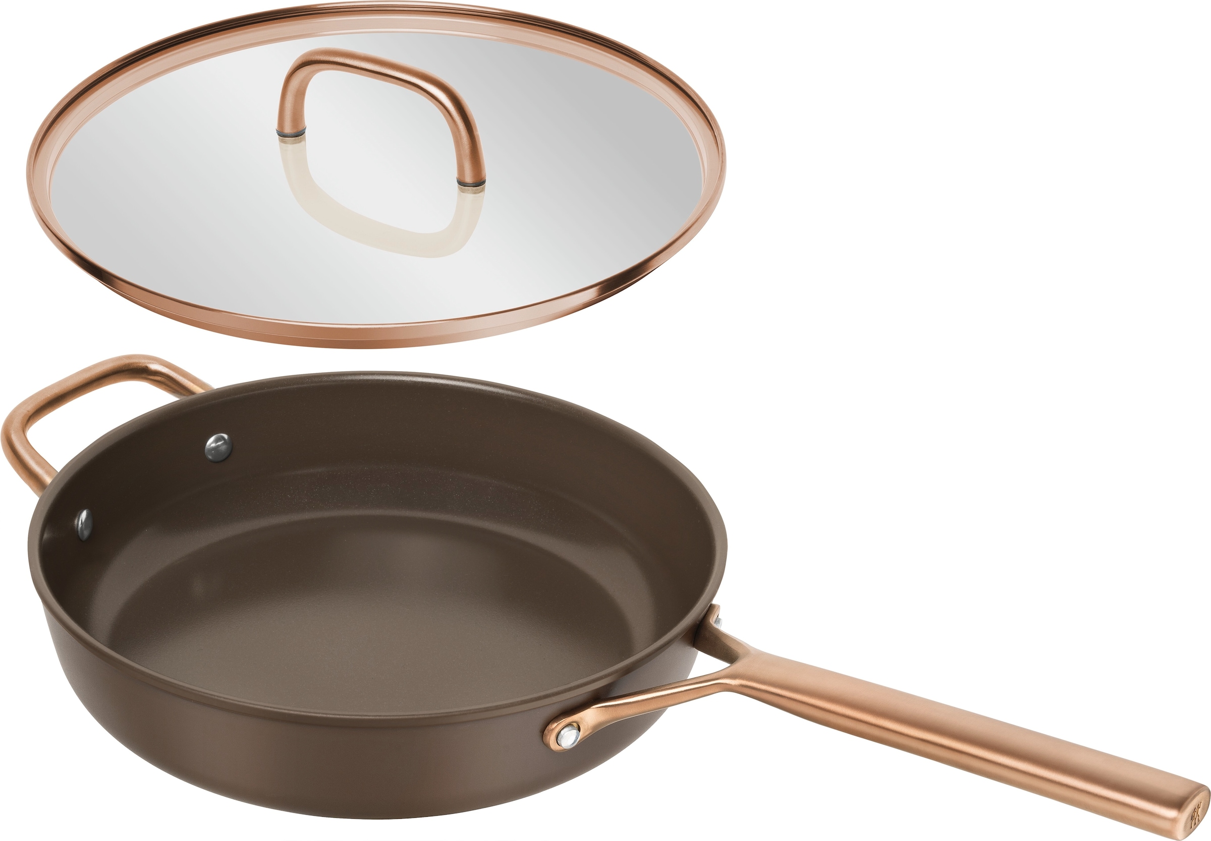 Zwilling Schmorpfanne »Milano, Pfanne mit Glasdeckel« Aluminium 1 tlg. Keramik-Antihaftbeschichtung, Induktion, Made in Italy