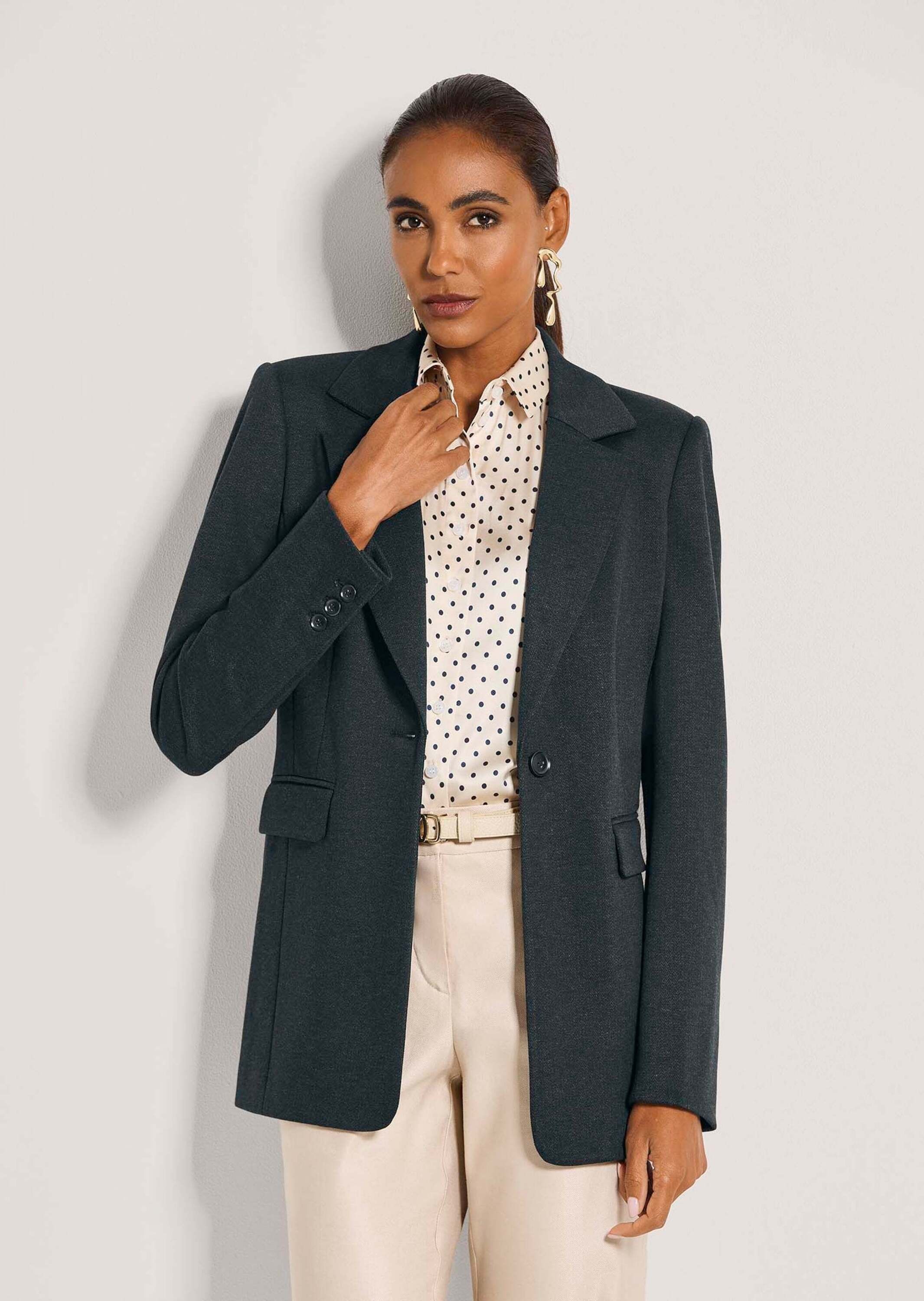 MADELEINE Jackenblazer »Blazer Eleganter Einreiher in Melange-Optik« Feine Melange-Struktur