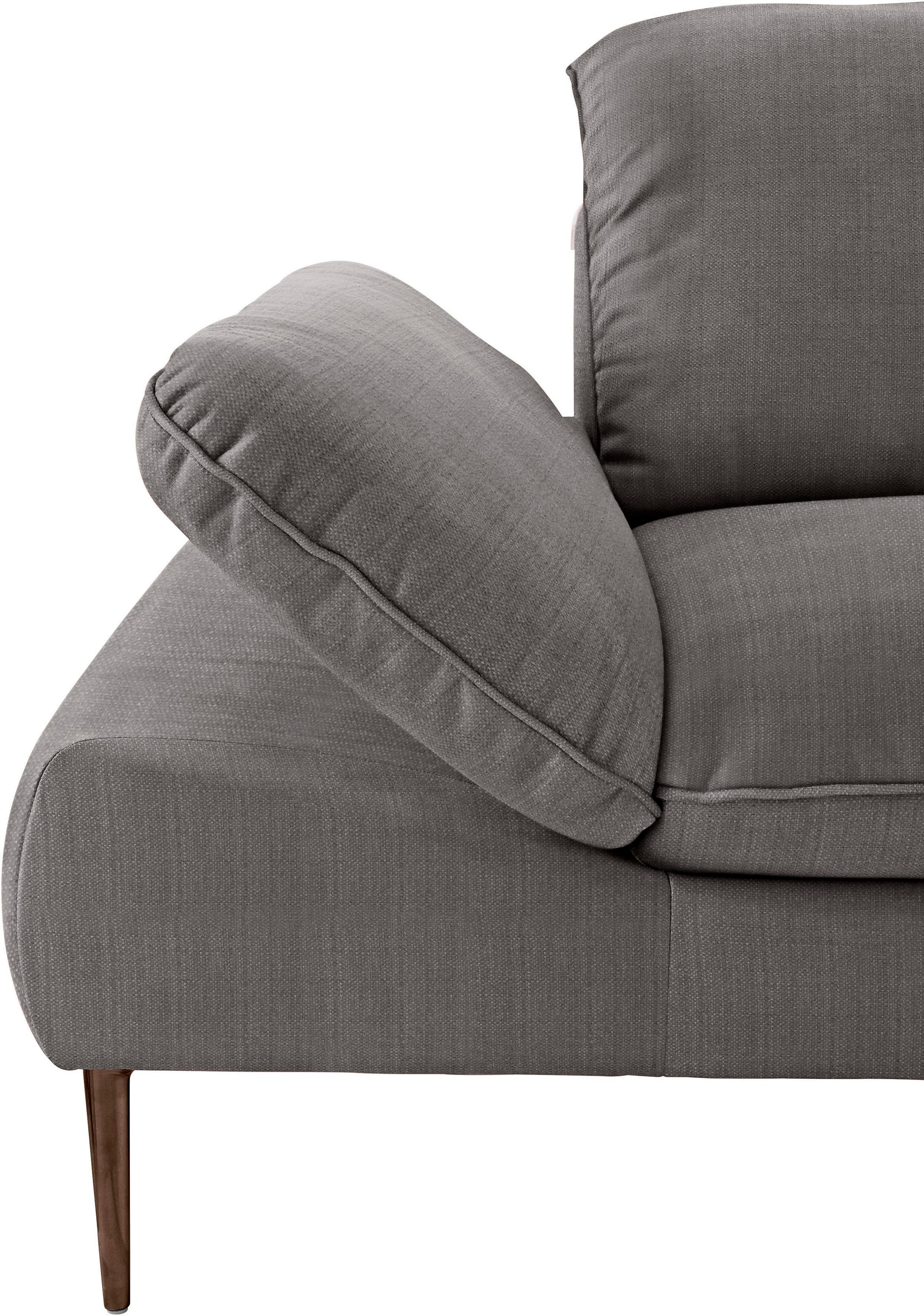 W.SCHILLIG Ecksofa »enjoy&MORE, Designsofa, bequem, elegant und zeitlos, L-Form«, Sitztiefenverstellung, Füße bronze pulverbeschichtet, Breite 340 cm