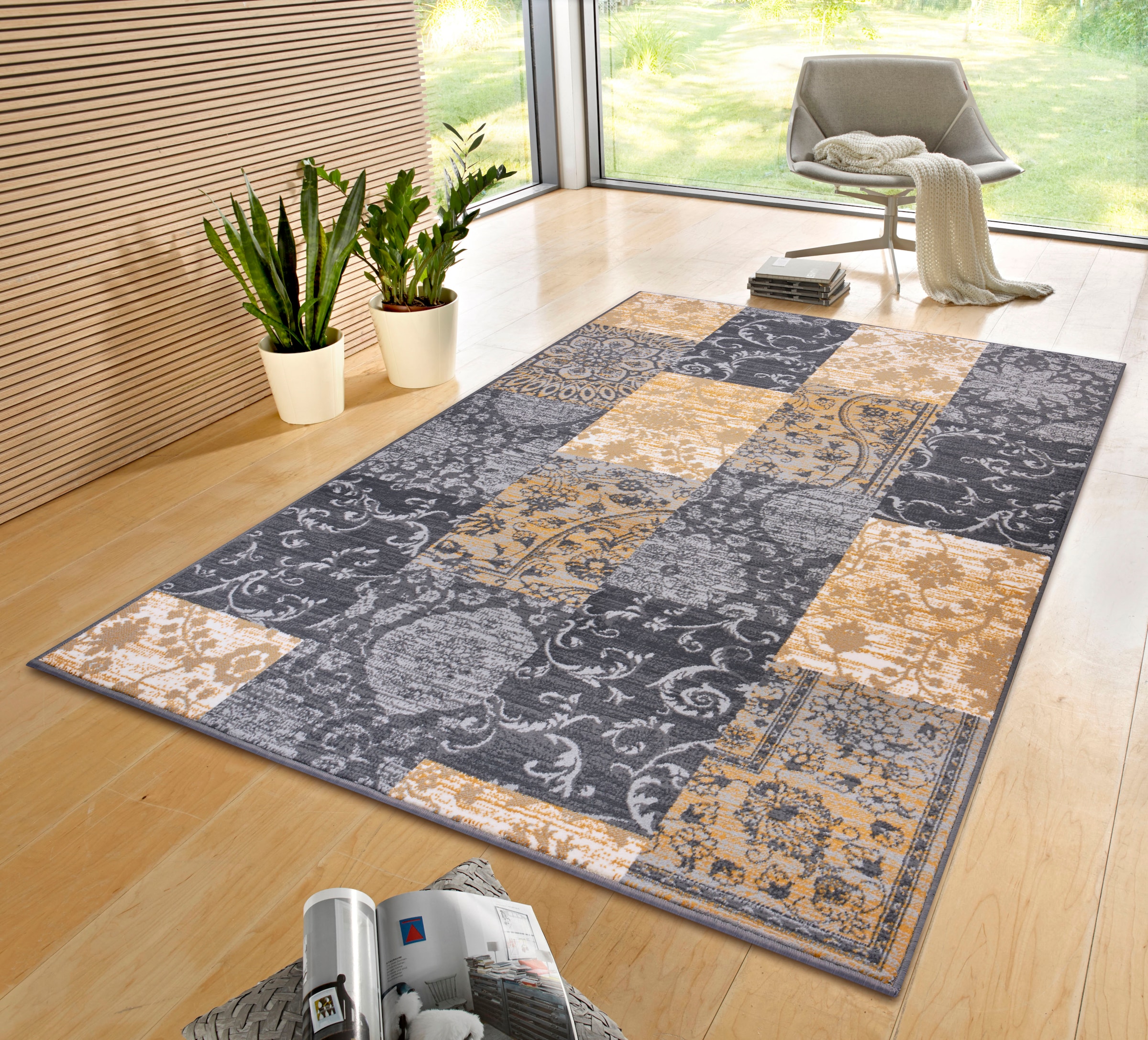 HANSE Home Teppich »Bloques«, rechteckig, 9 mm Höhe, Kurzflor, Weich, Mehrfarbig, Wohnzimmer, Schlafzimmer, Esszimmer