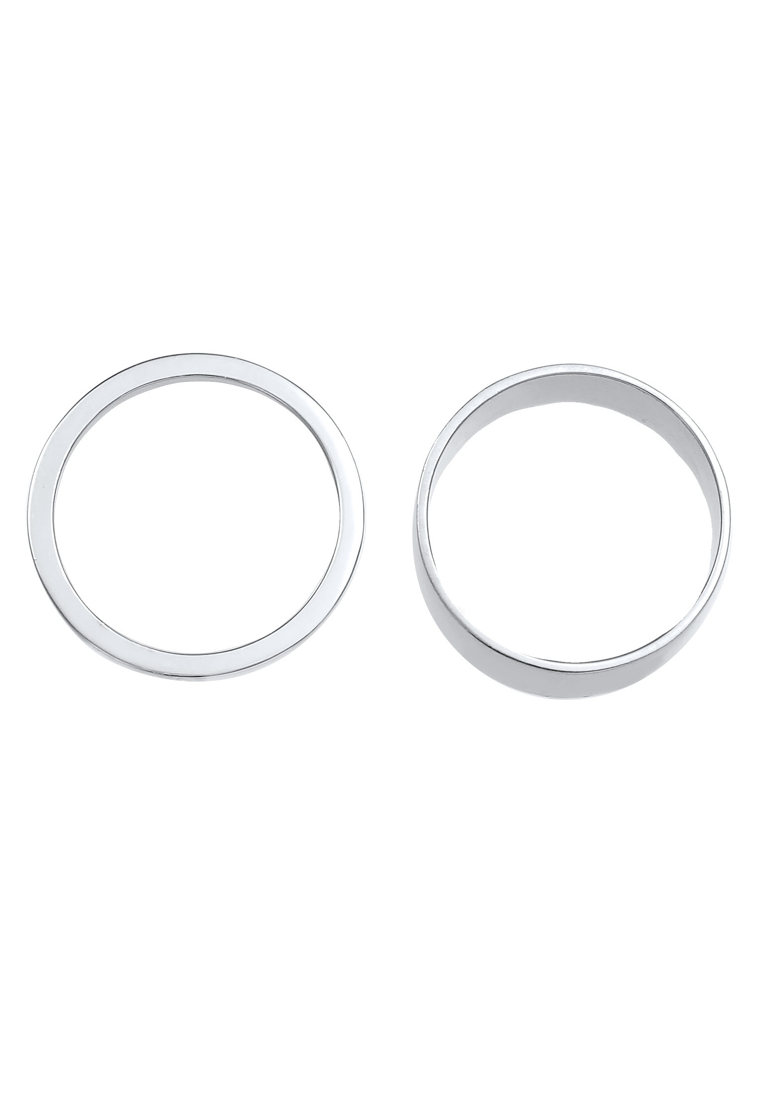 Elli Ring-Set »Ring Bandring Stacking Breit Schmal Basic 2er Set 925 Sterling Silber«