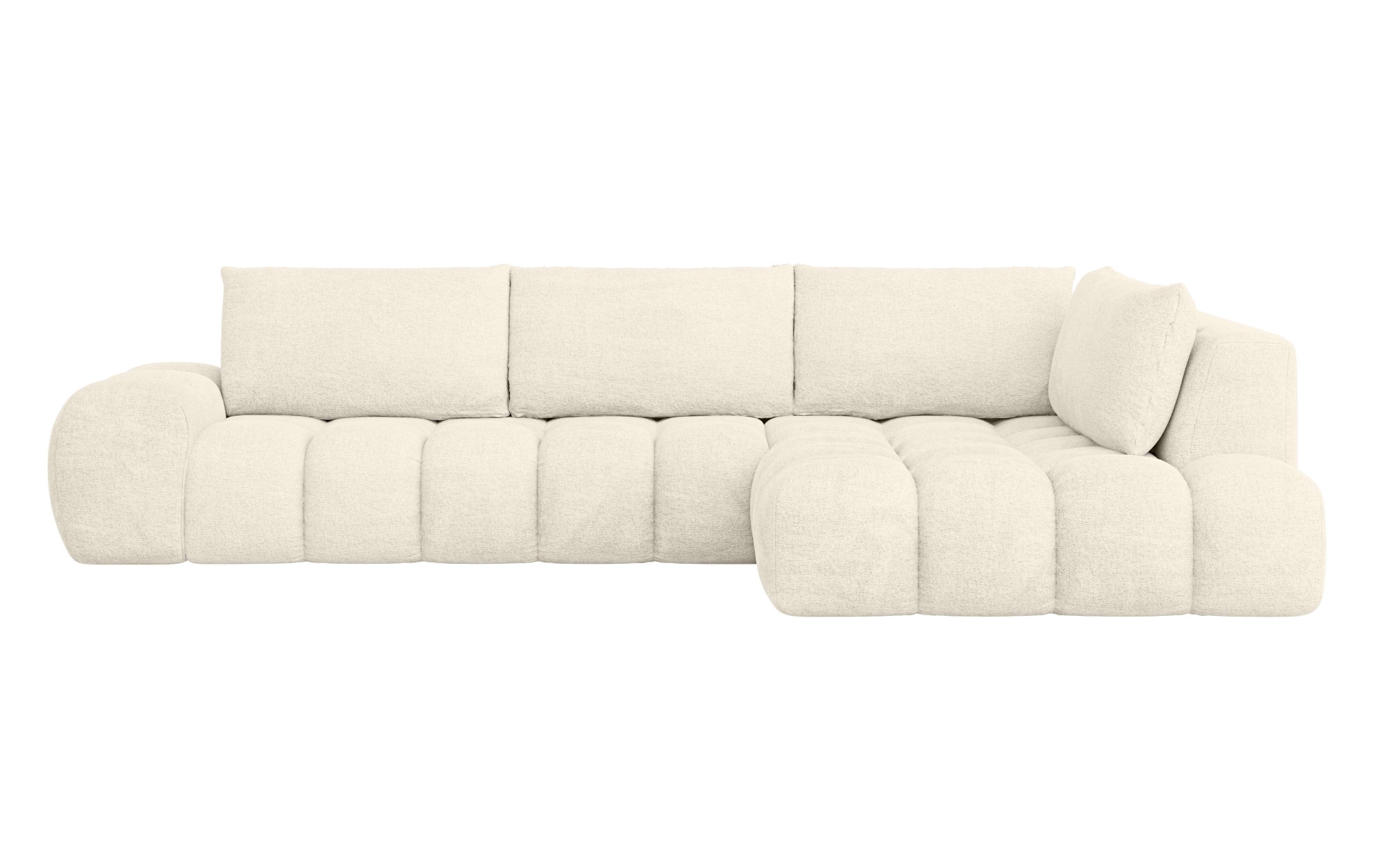 INOSIGN Ecksofa »AZITA klein, L-Form, elegant und bequem Designsofa«, lose Rückenkissen, traumhafte Steppung, Maße B/T/H: 296/176,5/89 cm