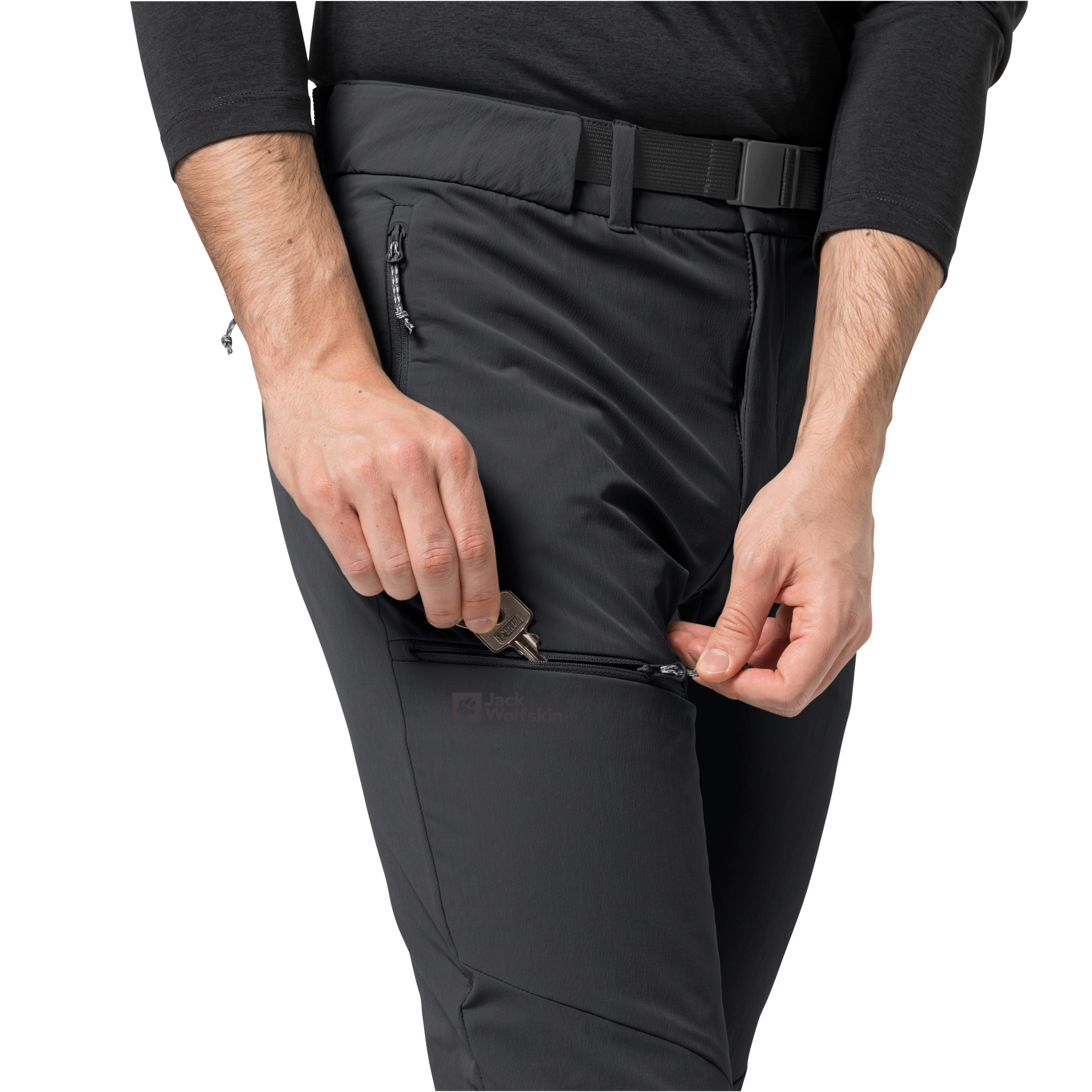 Jack Wolfskin Outdoorhose »HOLDSTEIG PANTS elastische robuste atmungsaktive, und M«, Softshellhose hoch bei