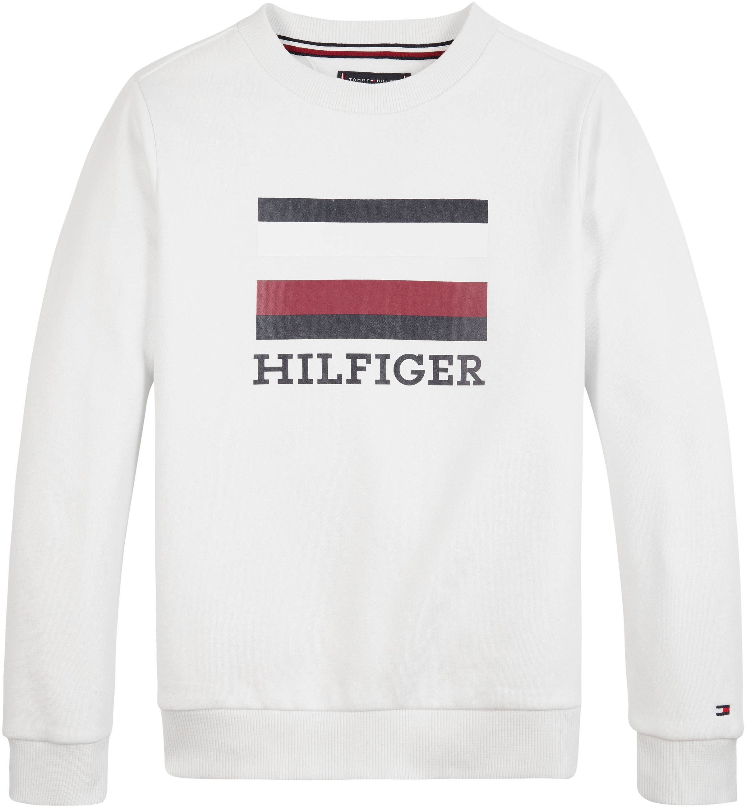 Tommy Hilfiger Sweatshirt »TH LOGO bei großer Hilfiger mit & Flag SWEATSHIRT«, Logo-Schriftzug ♕