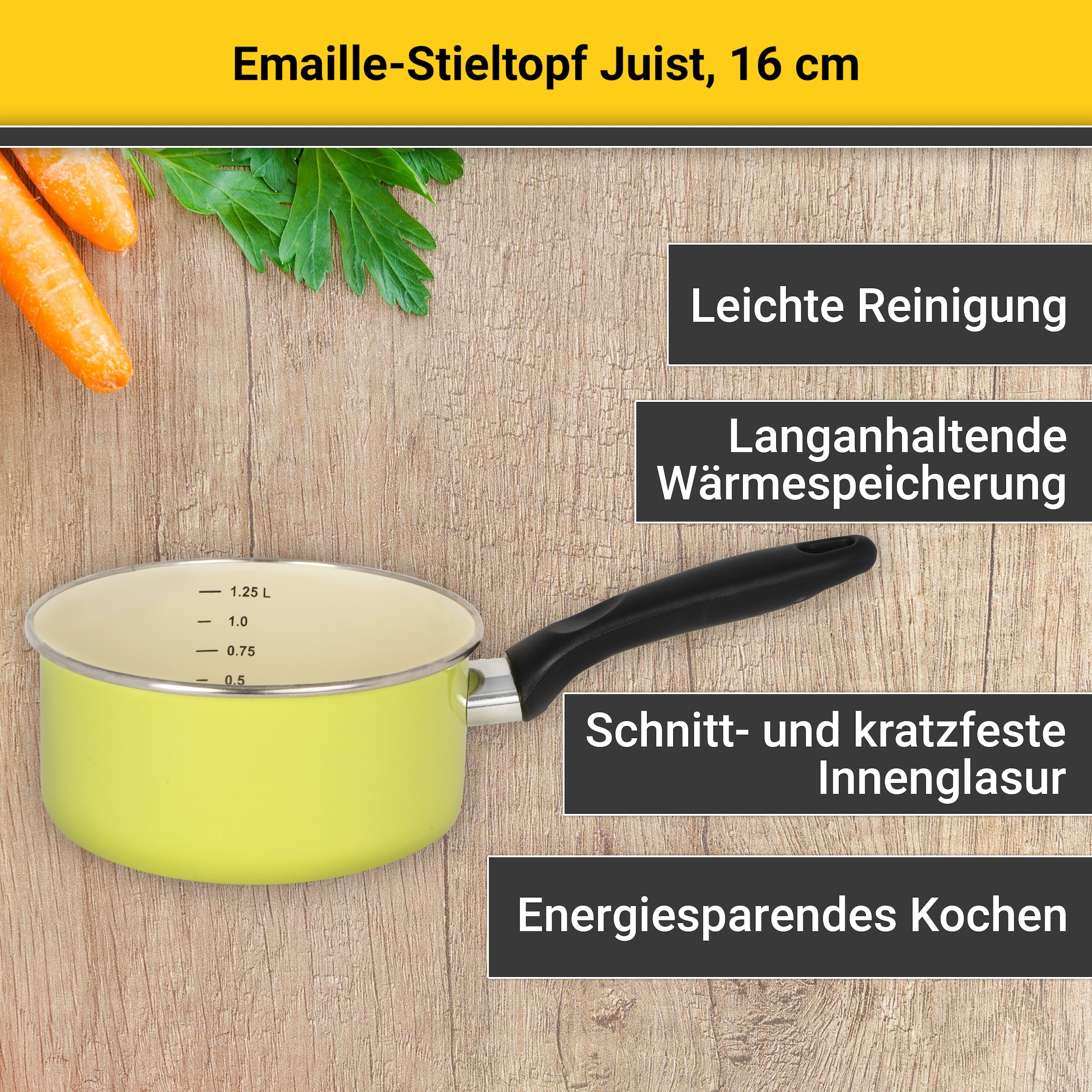 Krüger Kasserolle »Juist« 1 Stk. tlg. Emaille