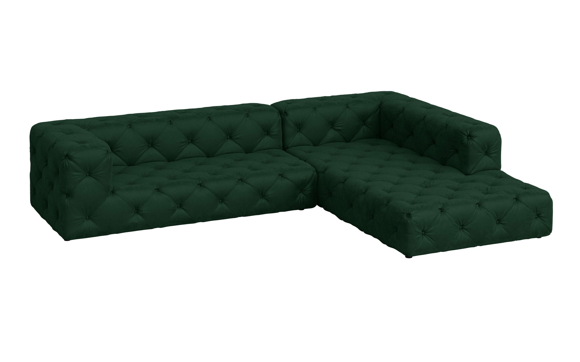 Places of Style Ecksofa »FOLLINA«, L-Form, mit klassischer Chesterfield-Knopfheftung