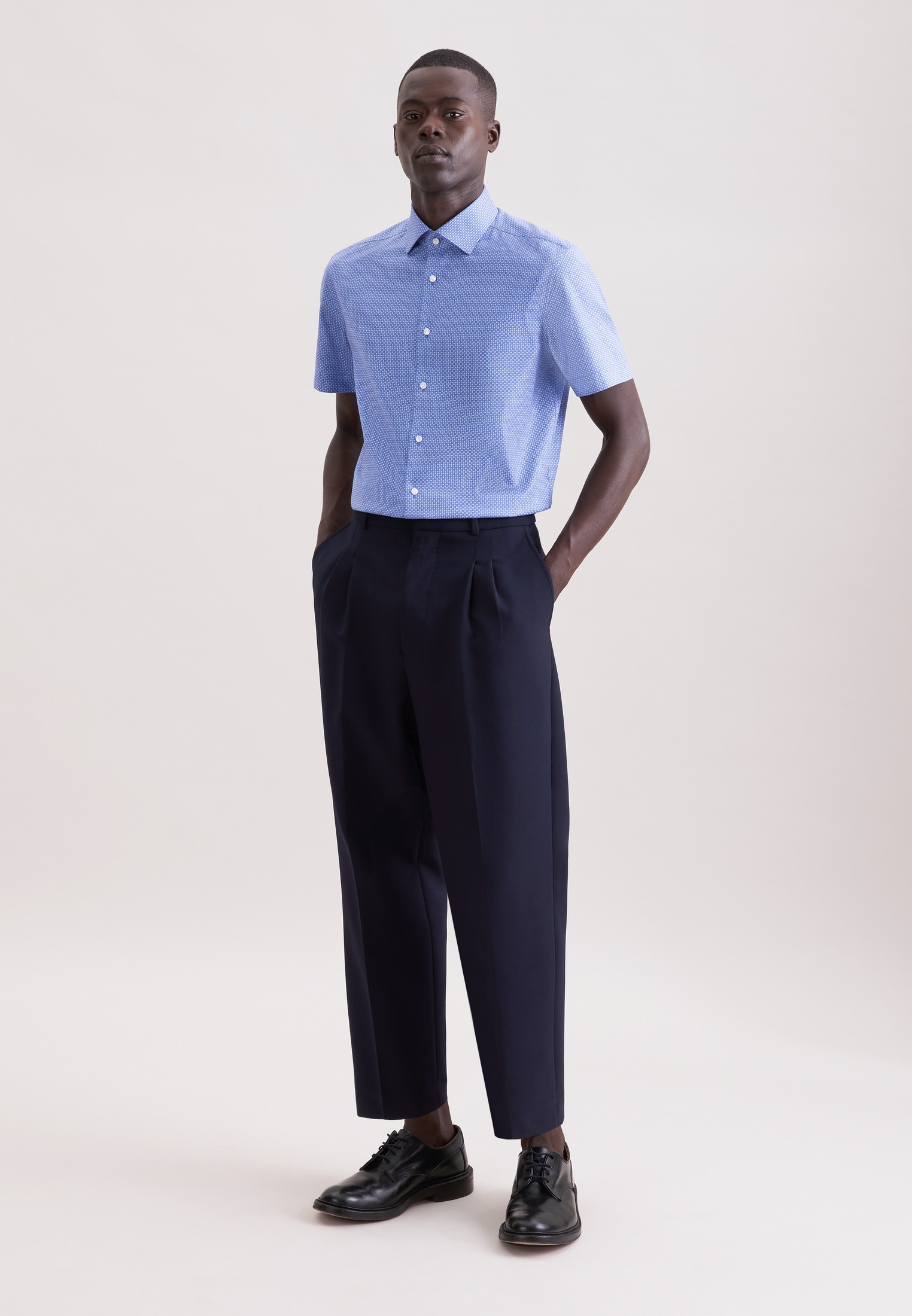 seidensticker Businesshemd »Schwarze Rose« Slim 1/2 Kentkragen Druck