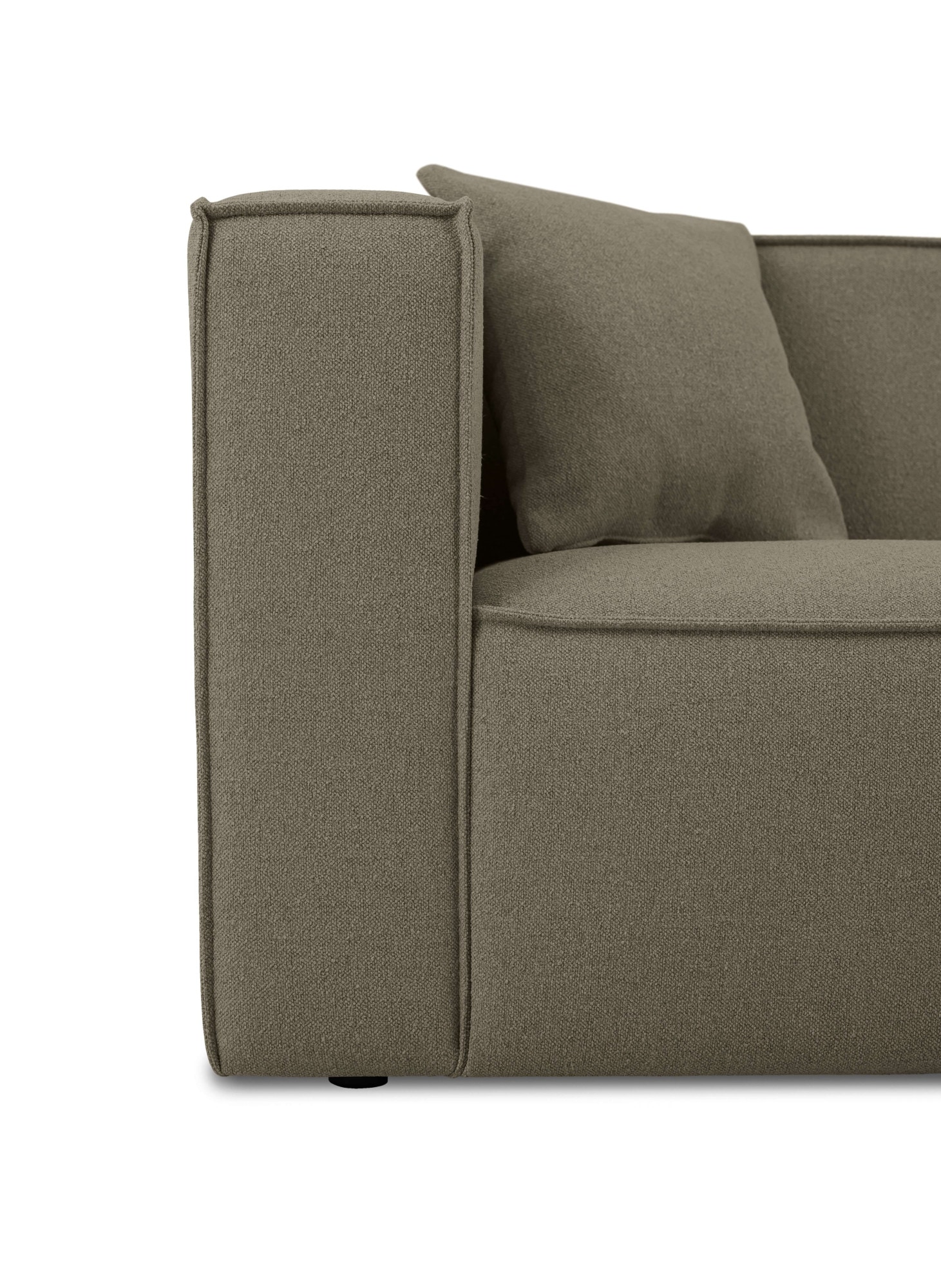 OTTO home Ecksofa »Tammie«, Breite 222 cm, Webstoff fein, bodentief, mit Wellenunterfederung