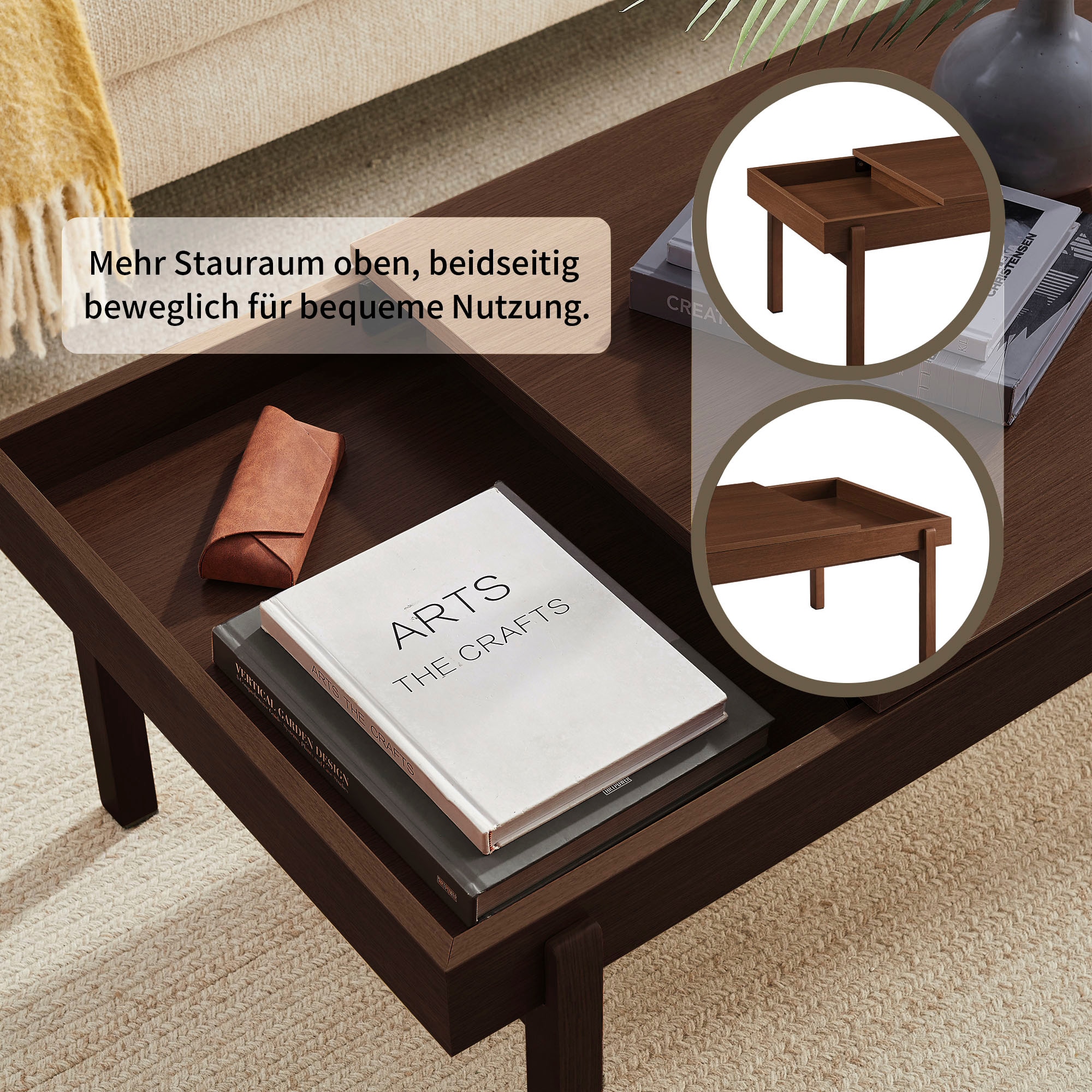 OTTO home Couchtisch »Norwin« Melaminoberfläche und robustes Gestell aus Eschenholz