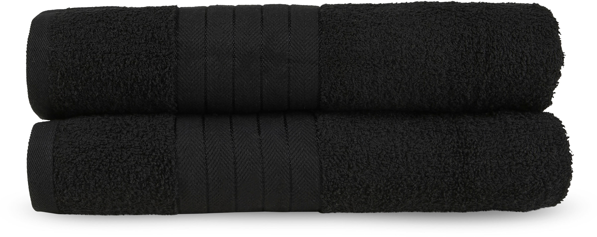 Badetuch »Uni Towels«, (2 St.), mit gewebtem Rand