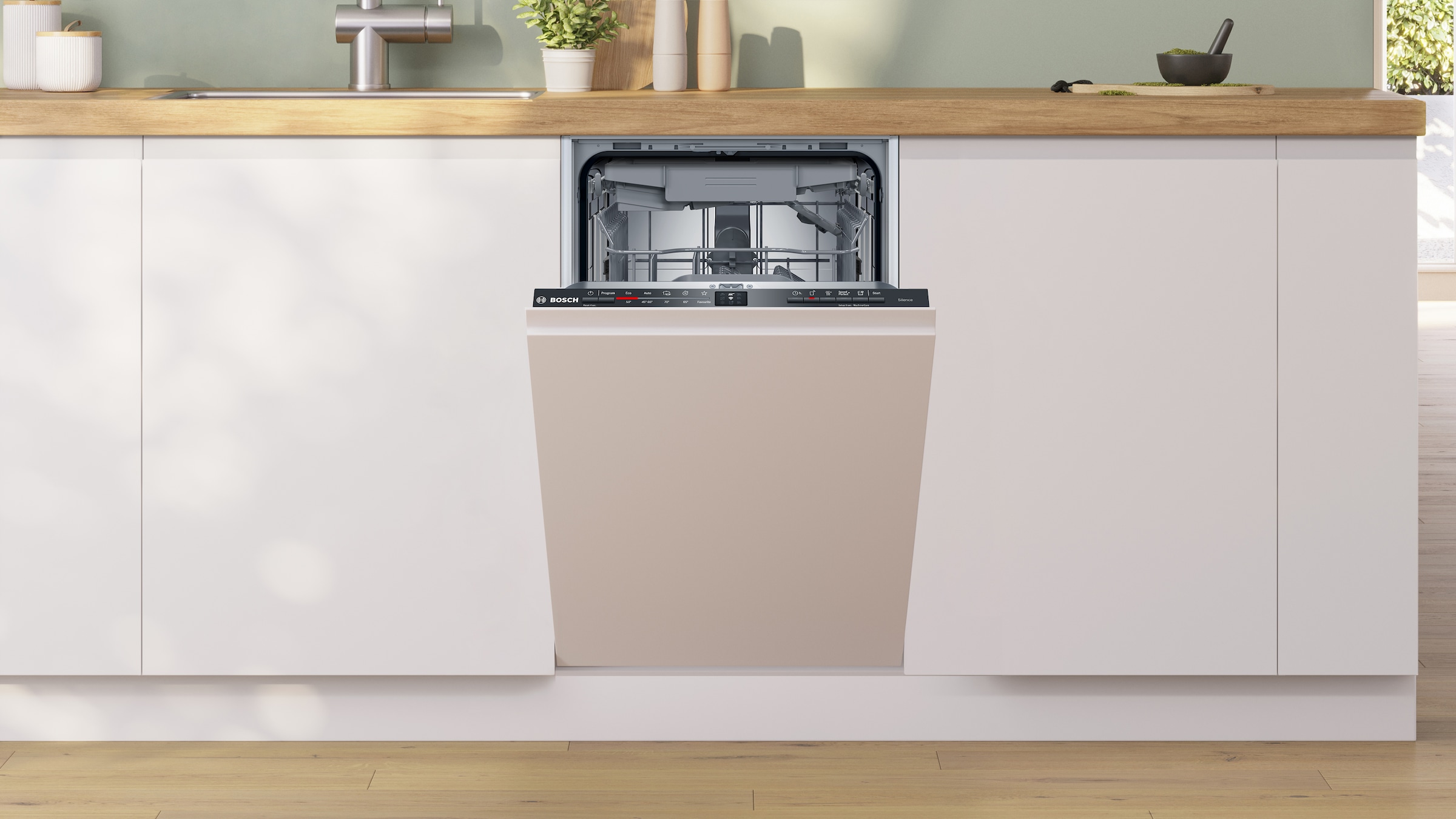 BOSCH vollintegrierbarer Geschirrspüler Serie 2 »SPV2HMX02E« 10 tlg. Maßgedecke Extra Dry für gründliches Trocknen + Vario Schublade für Flexibilität