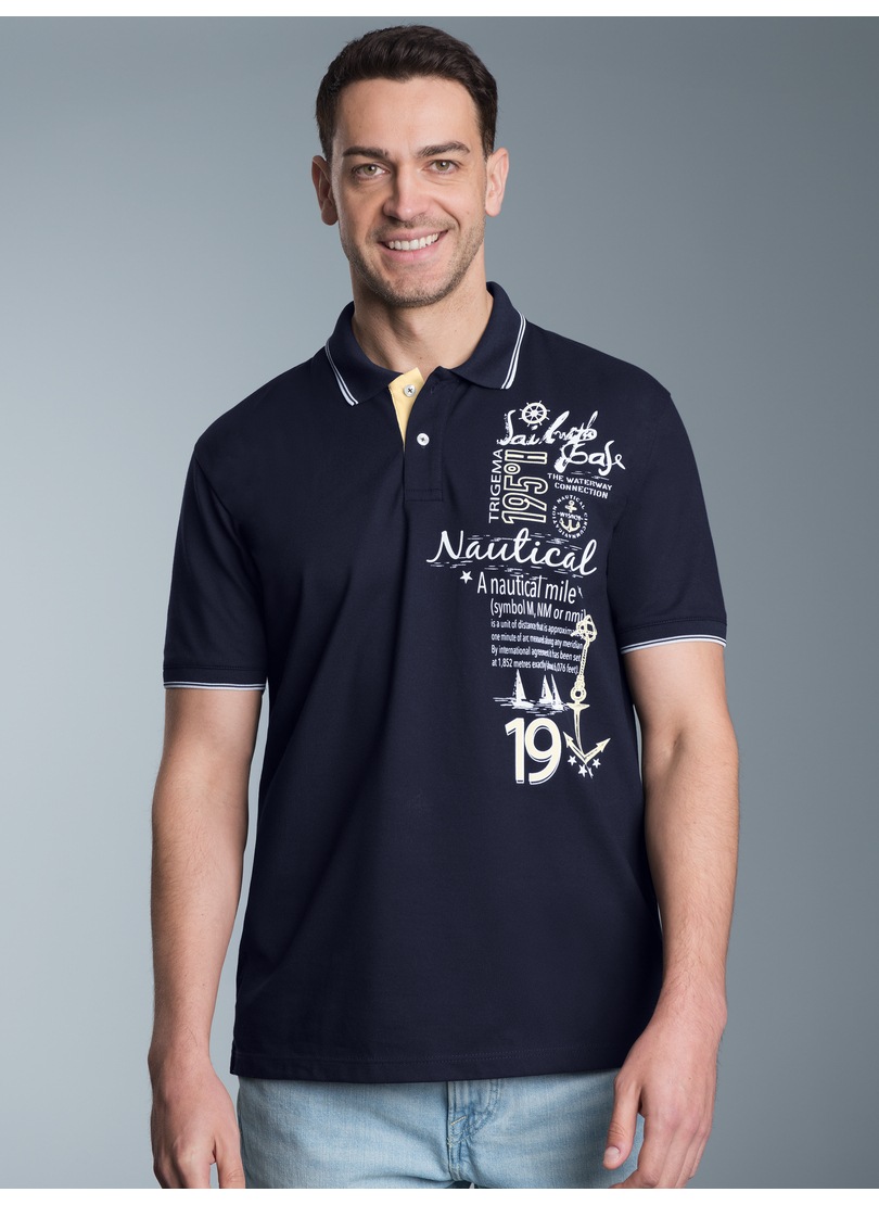 Trigema Poloshirt »TRIGEMA Poloshirt mit maritimem Printmotiv«, (1 tlg.)