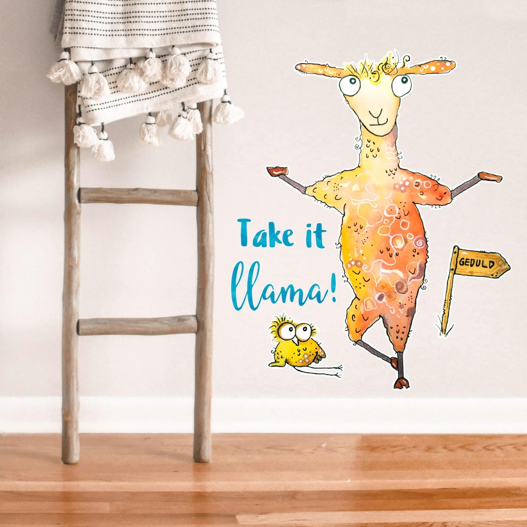 Wall-Art Wandtattoo »Take it llama«