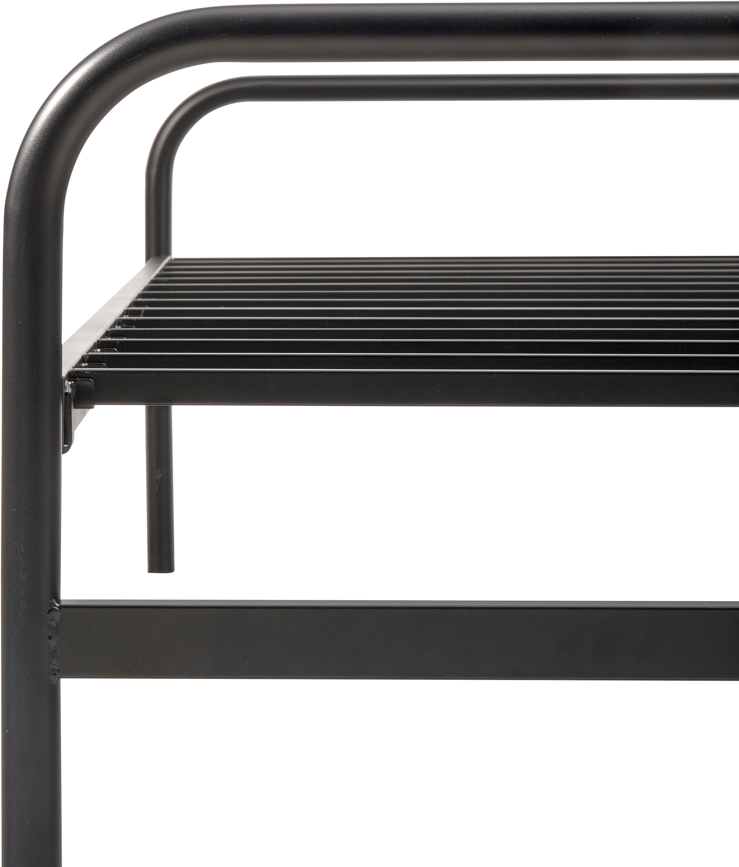 WOOOD Bettgestell »Lucy Metallrahmen pulverbeschichtet zusammenklappbar, 206 x 96 x 57 cm« Eingeklappt 30 cm hoch, Tragkraft 150 kg, Matratzenmaß 90x200 cm