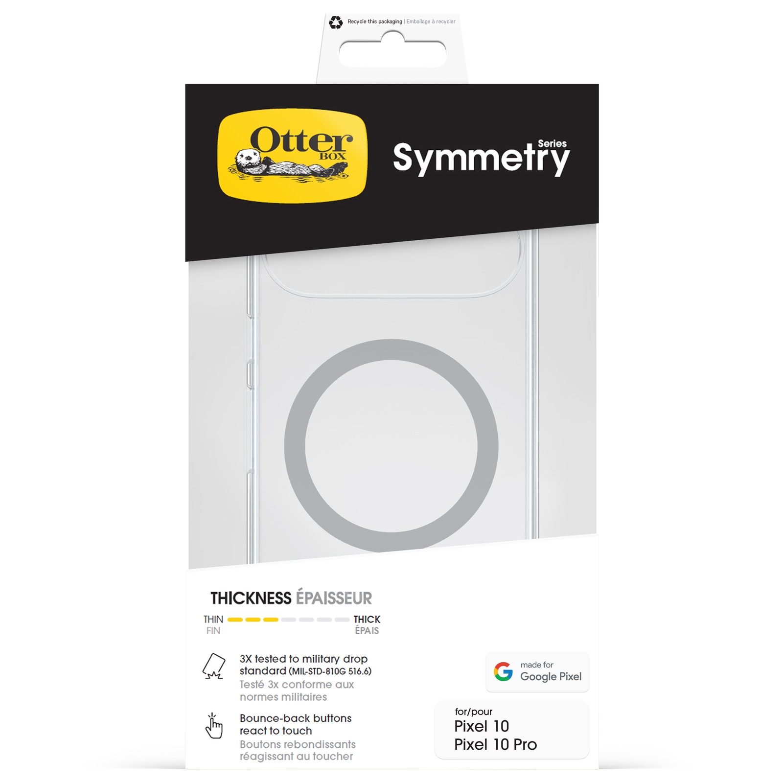 Otterbox Handyhülle »Symmetry Series Case für Google Pixel 10/10 Pro« Google Pixel 10 | Google Pixel 10 Pro Backcover, Schutzhülle, Handyschutzhülle, Case, Schutzcase, stoßfest