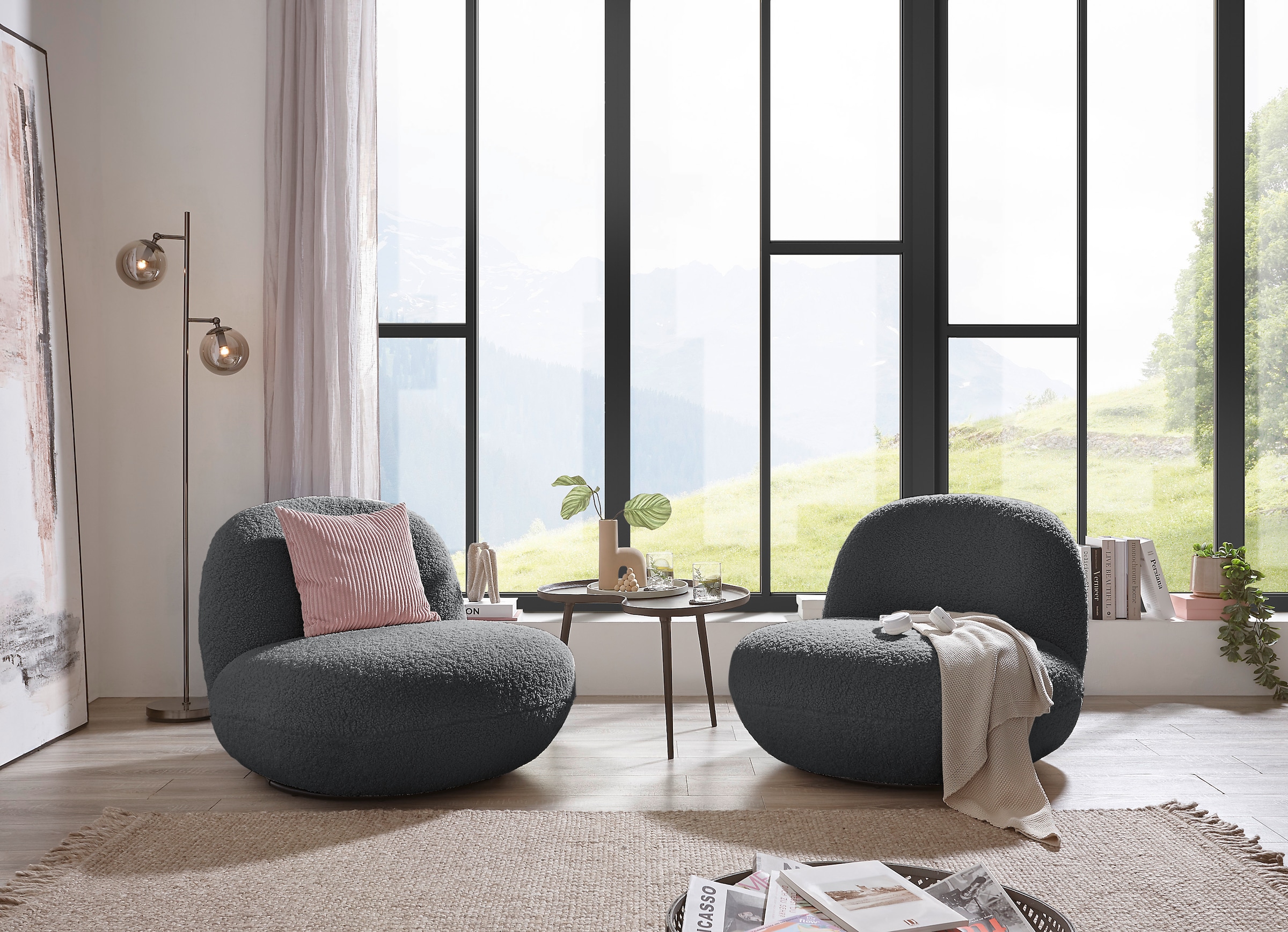 ED EXCITING DESIGN Drehsessel »Chris«, frei im Raum stellbar, drehbar