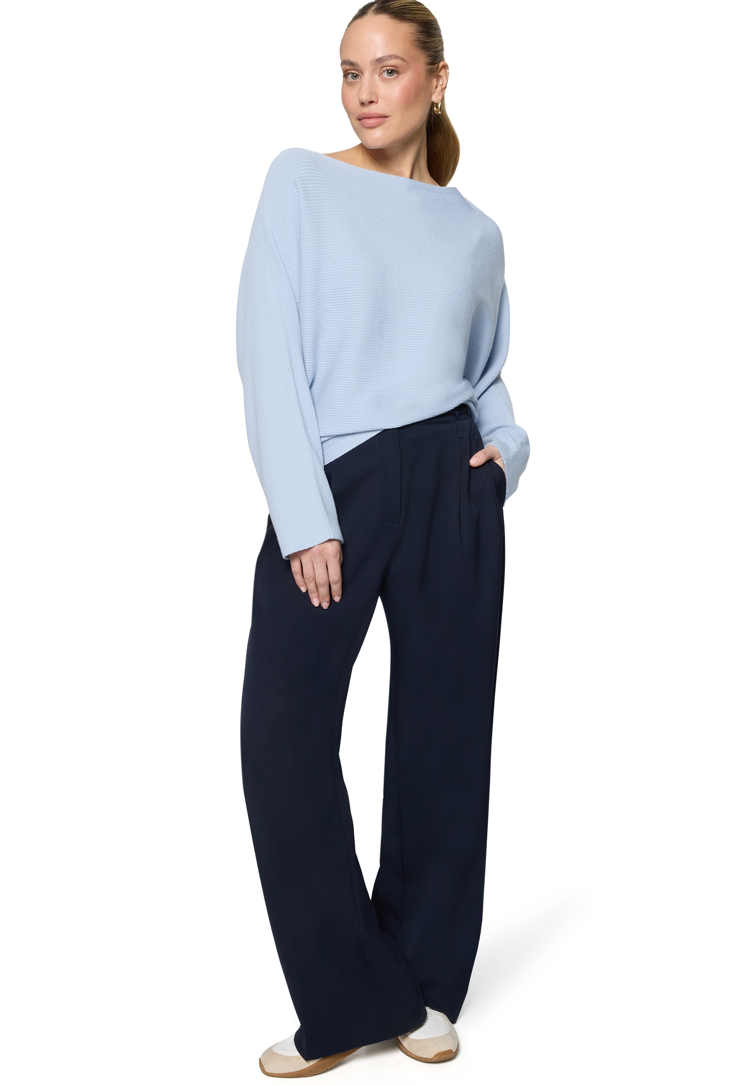 Zero Strickpullover »Strickpullover mit U-Bootausschnitt«