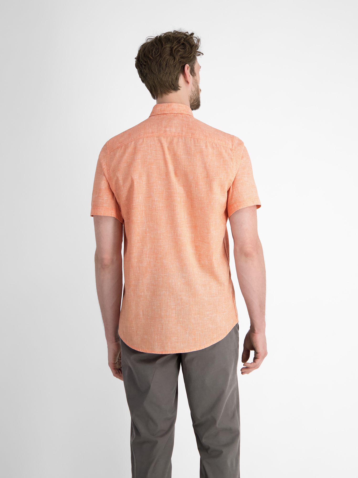 LERROS Kurzarmhemd »LERROS Kurzarmhemd mit verdecktem Button-down-Kragen«
