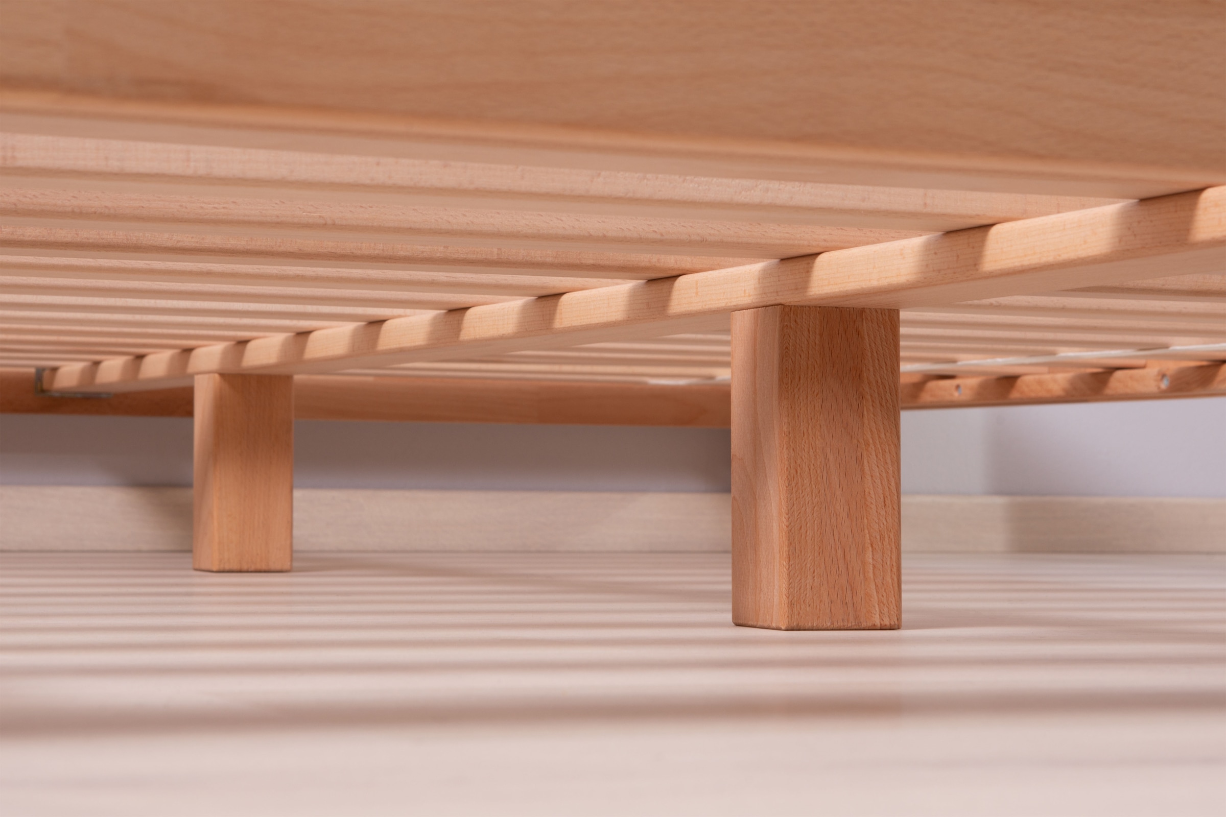 Ticaa Massivholzbett »Merci«, Doppelbett, aus Buche Massivholz, inkl. Rollrost