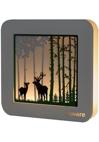 LED-Bild »Square - Wandbild Wald, Weihnachtsdeko«, (1 St.)