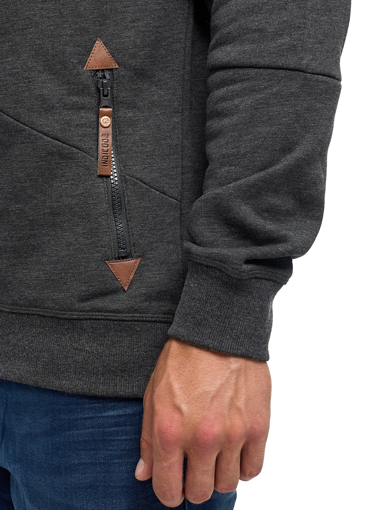 Indicode Kapuzensweatshirt »INAix«, Baumwollmischung, regular fit
