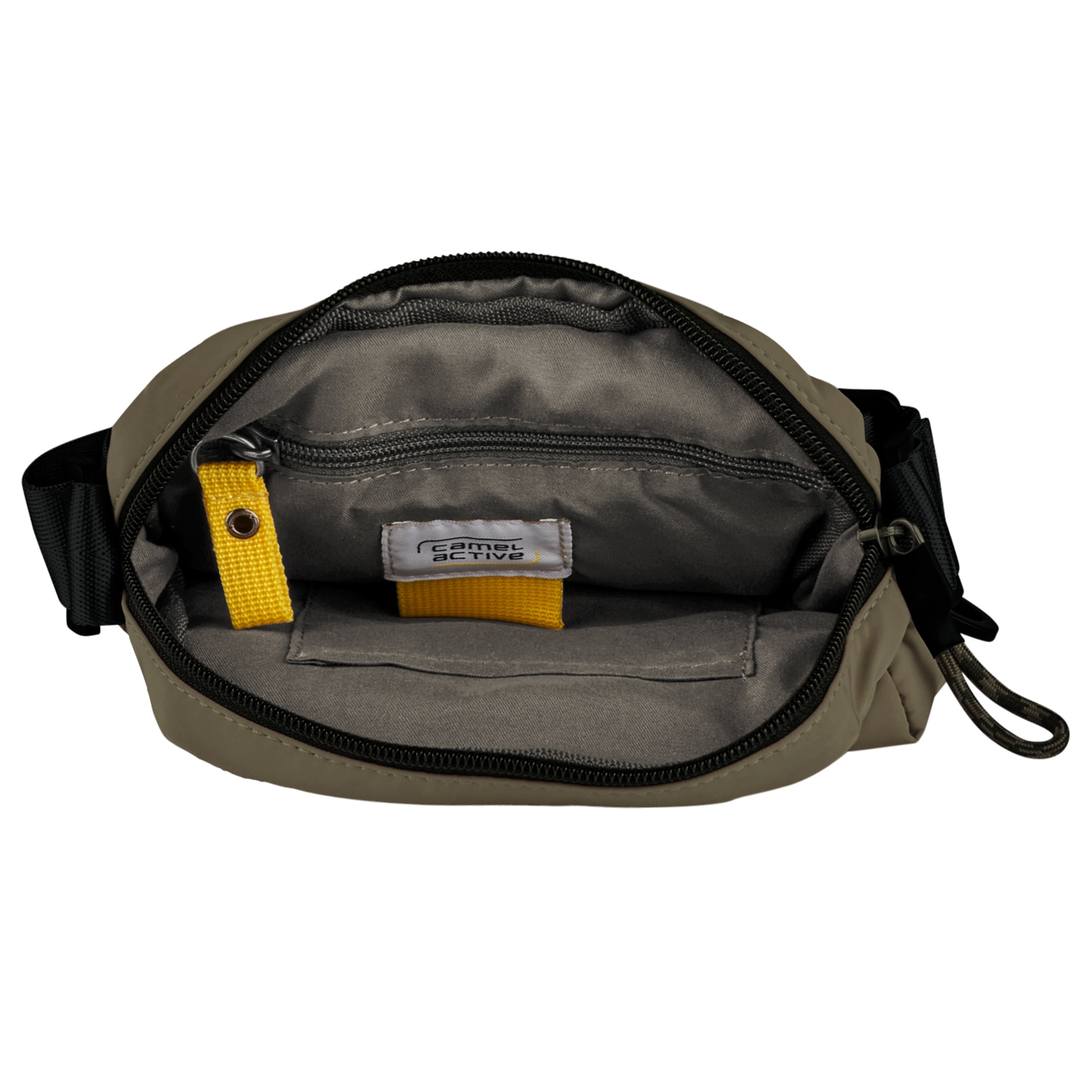 camel active Umhängetasche »Terra«, aus recyceltem Nylon und voluminös aufgesetzten Taschen