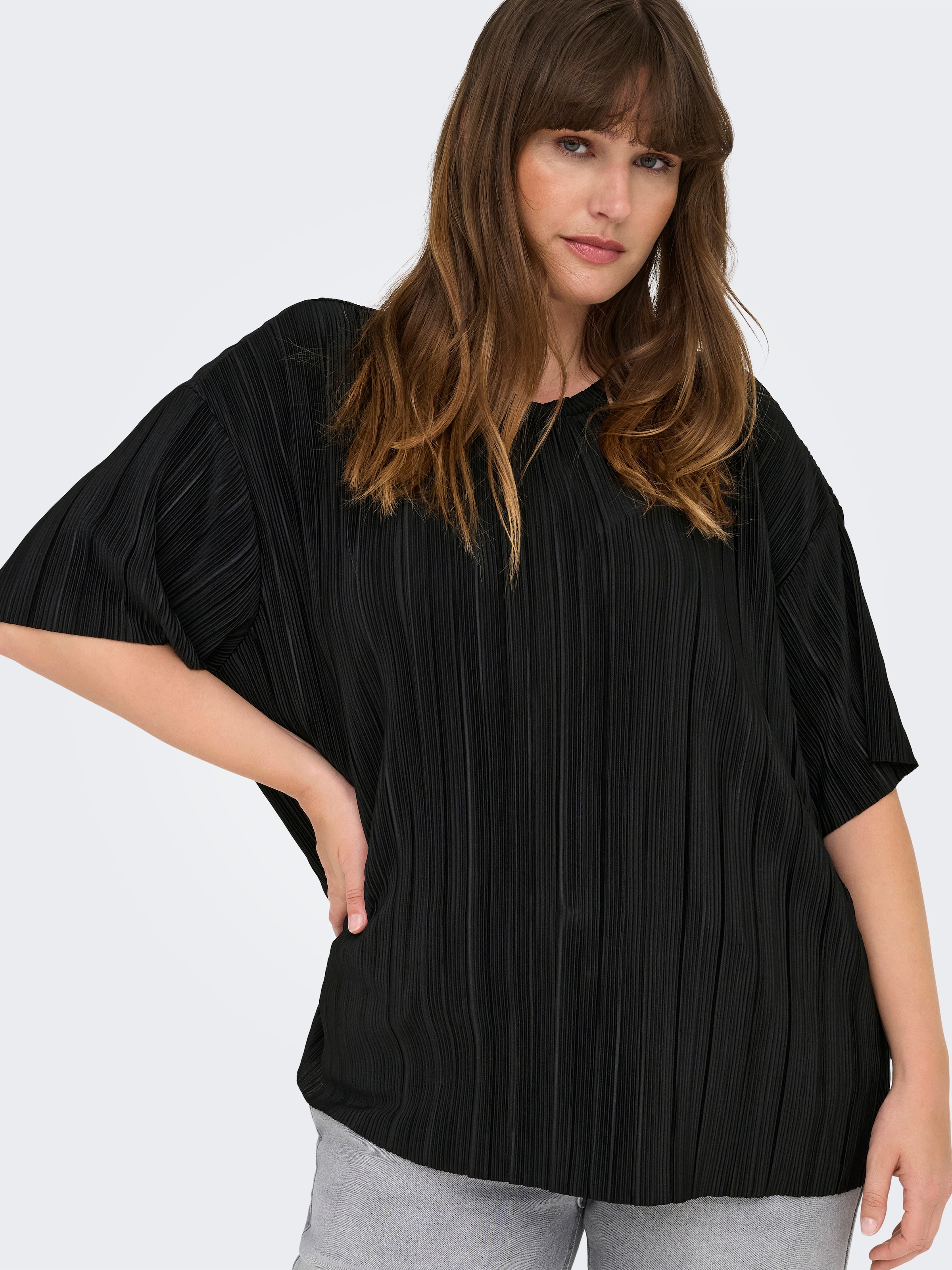 ONLY CARMAKOMA Plisseeshirt »CARRAVENNA S/S PLISSE TOP JRS NOOS«