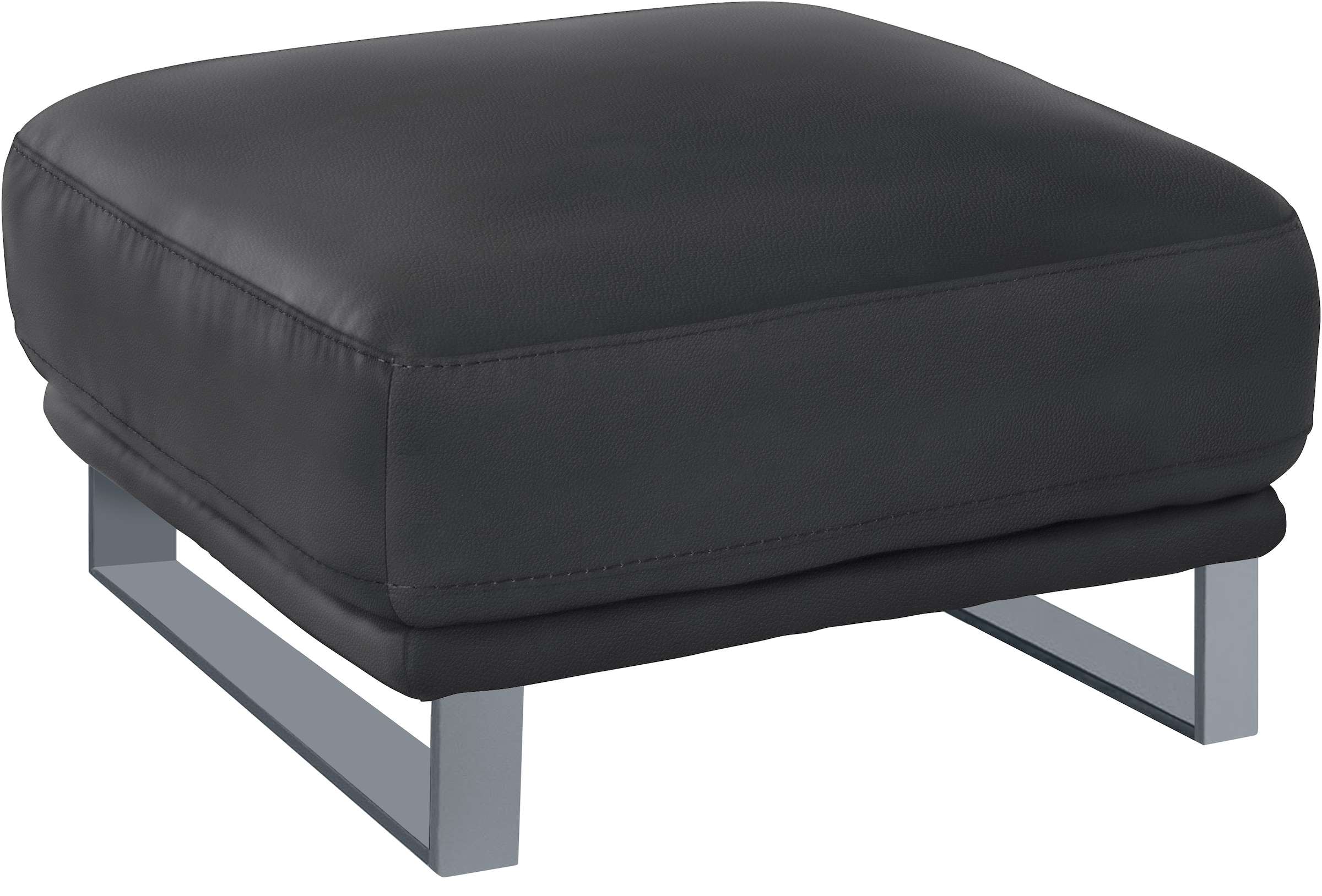 W.SCHILLIG Hocker »montanaa« mit Metallkufen in Silber matt, Breite 71 cm