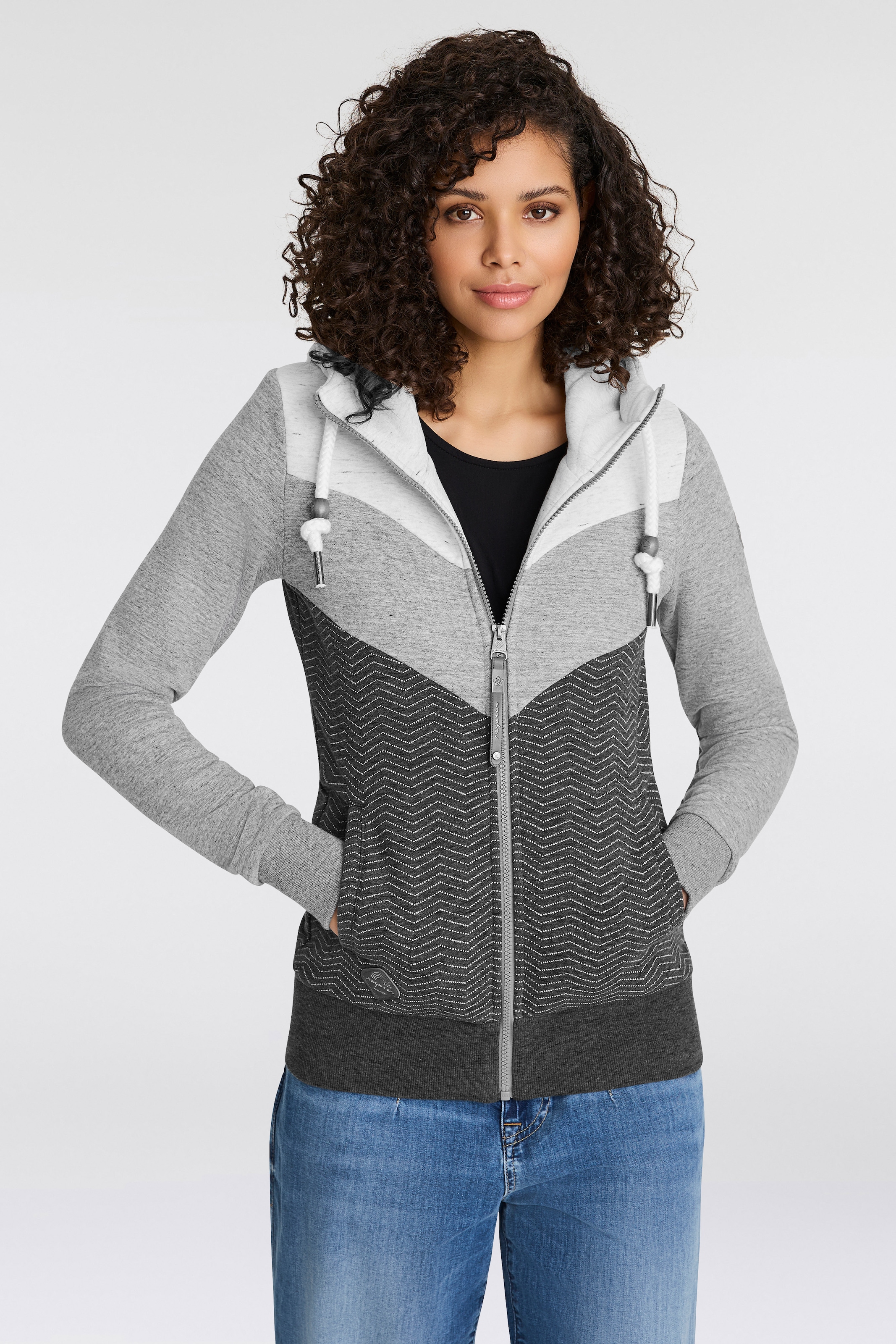 Ragwear Sweatjacke »TREGA ZIP O«, im Colorblocking-Design