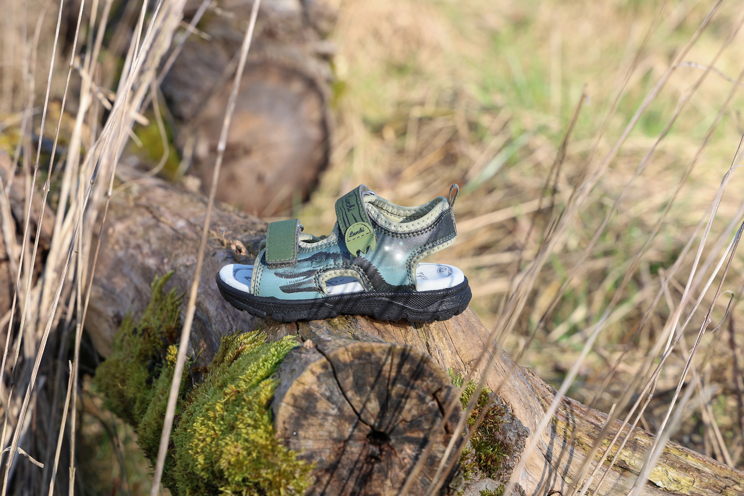 Lurchi Sandale »Kraptor«  Klettschuh mit Blinkfunktion, Größenschablone zum Download