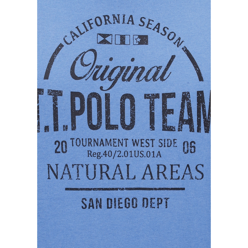 TOM TAILOR Polo Team T-Shirt mit großem Logofrontprint BA8869