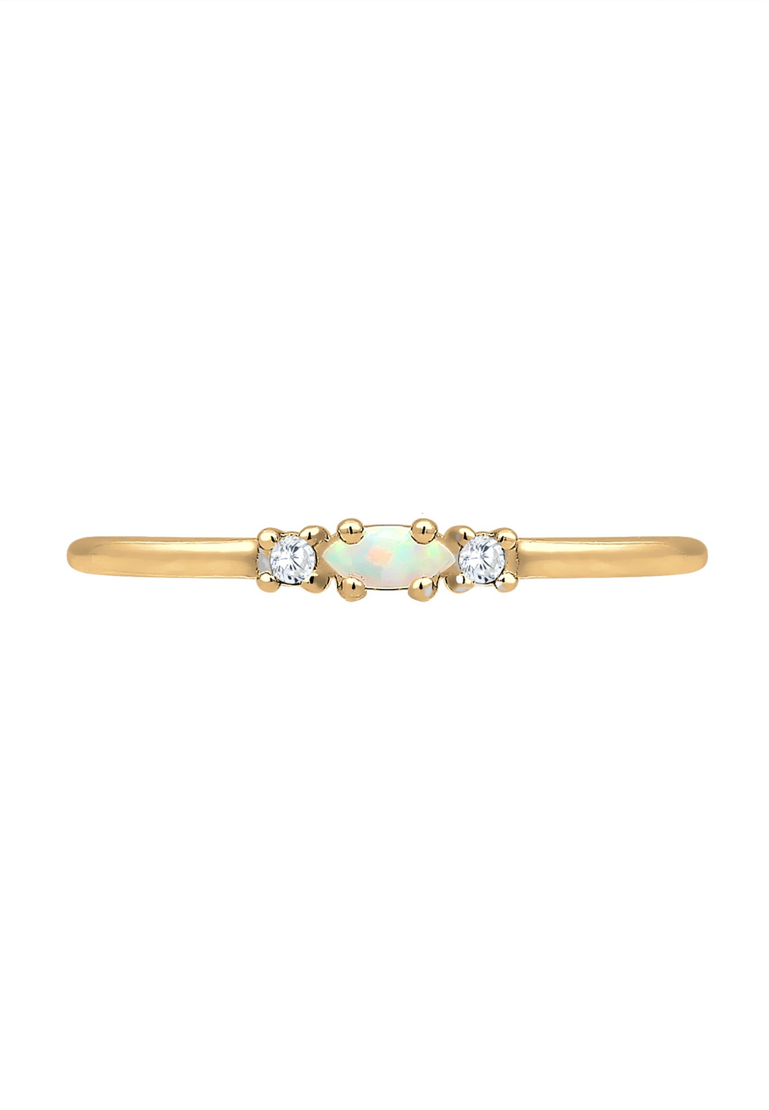 Elli Silberring »Ring Opal Marquise und Zirkonia 925 Sterling Silber«