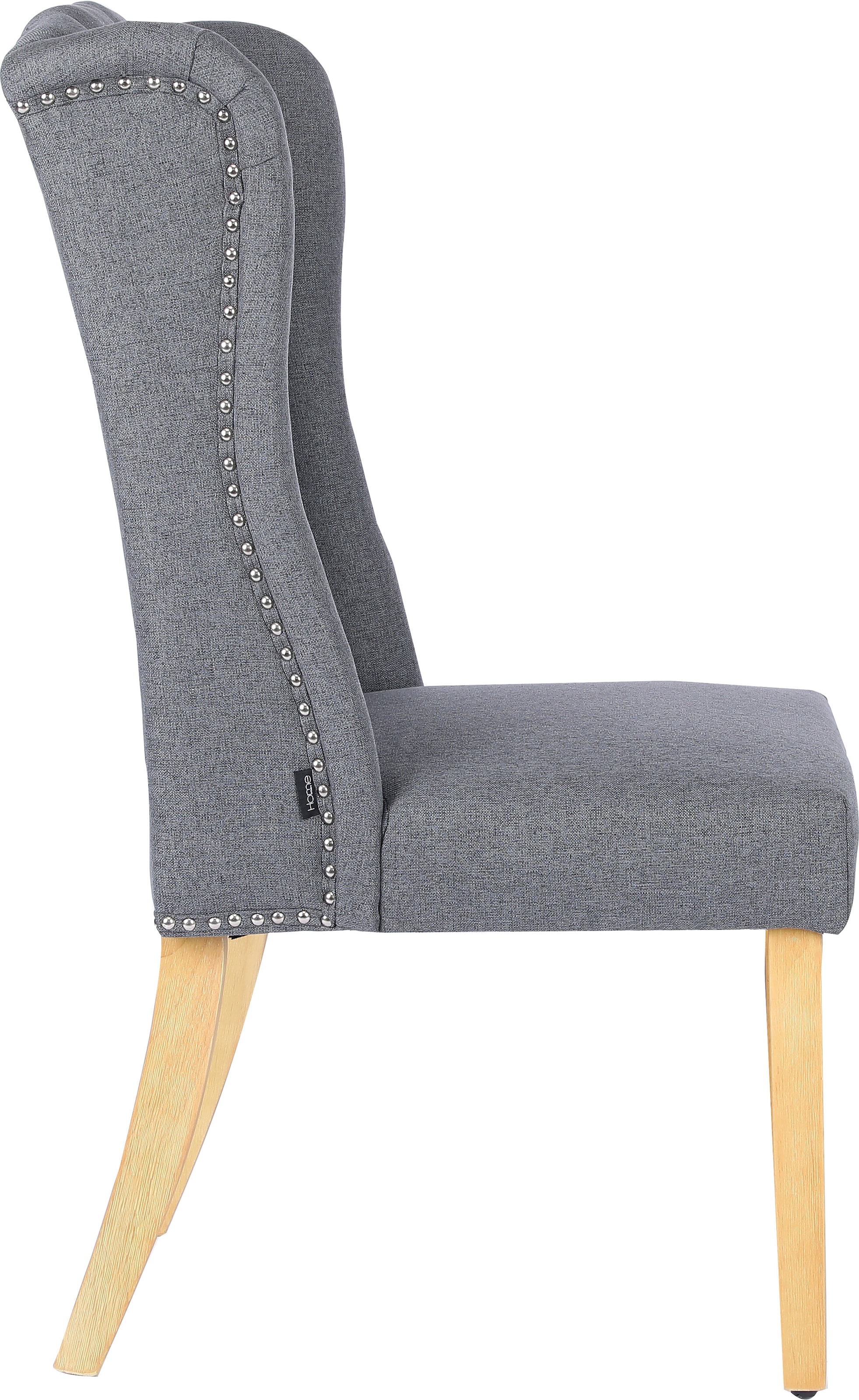Home affaire Esszimmerstuhl »Liao, 2er-Set«, (Set), pflegeleichter Webstoff Bezug, Knopfheftung, Sitzhöhe ca. 50 cm