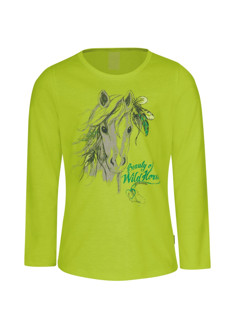 Trigema T-Shirt »TRIGEMA Langarmshirt mit niedlichem Pferde-Motiv«, (1 tlg.)